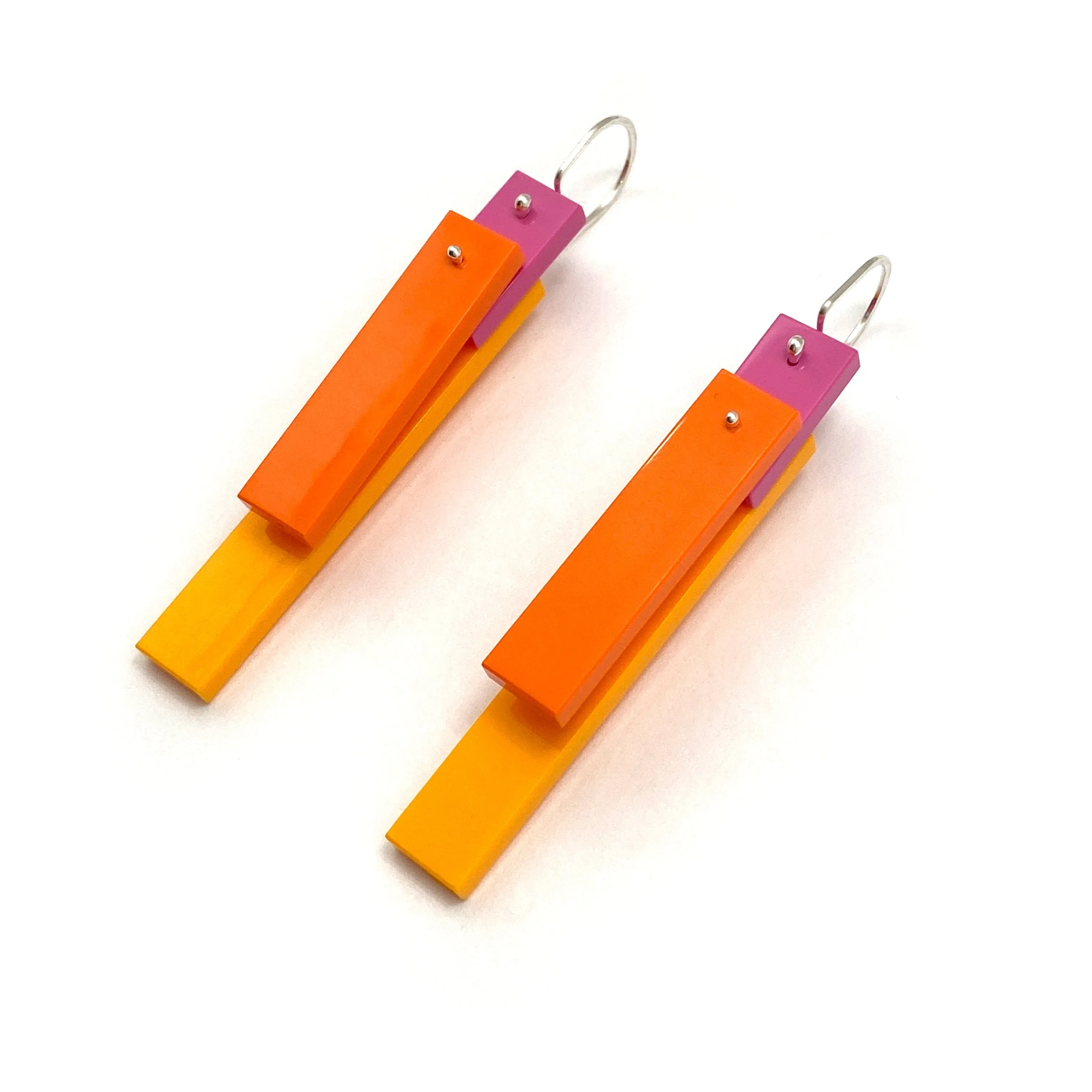 Papaya Tile Earrings