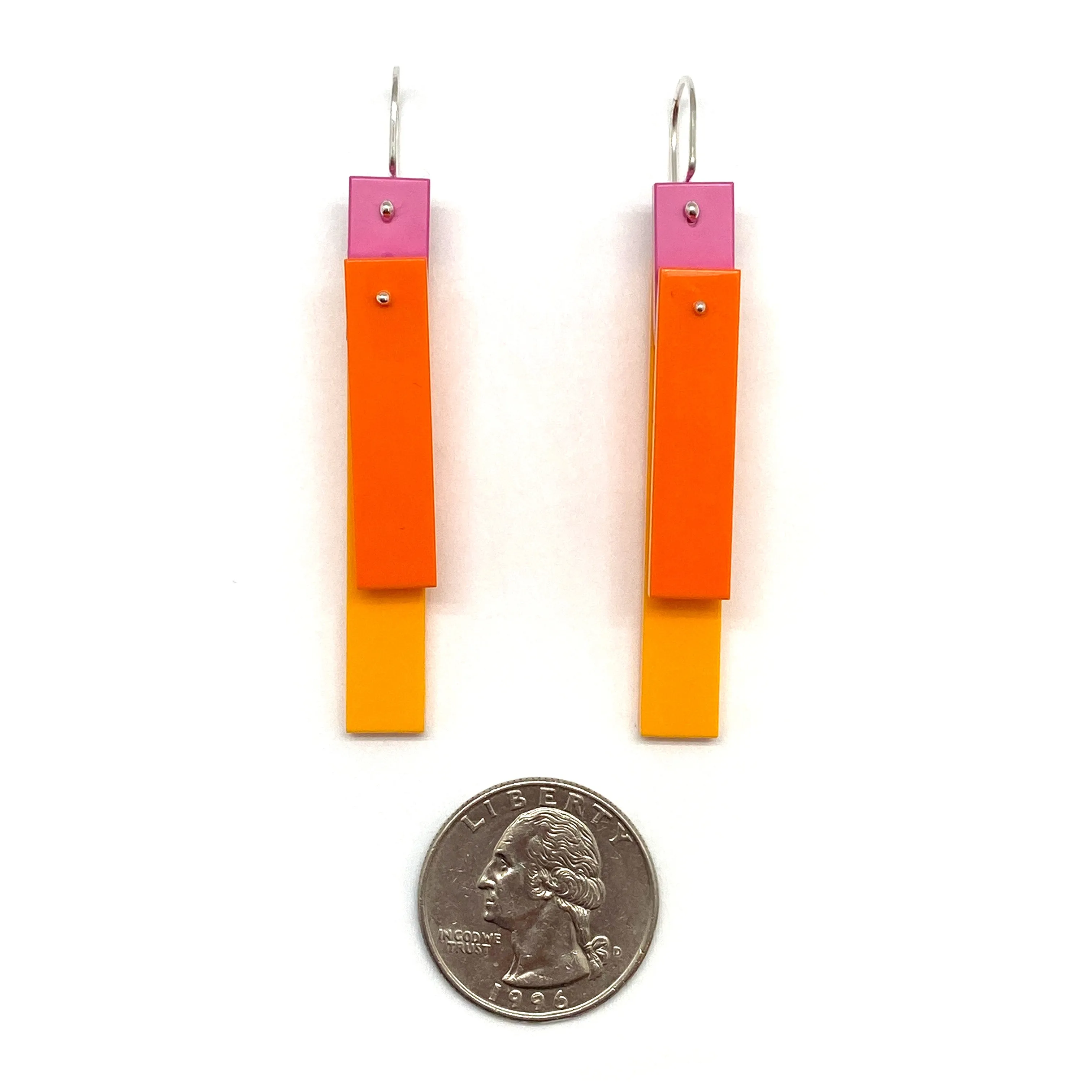 Papaya Tile Earrings