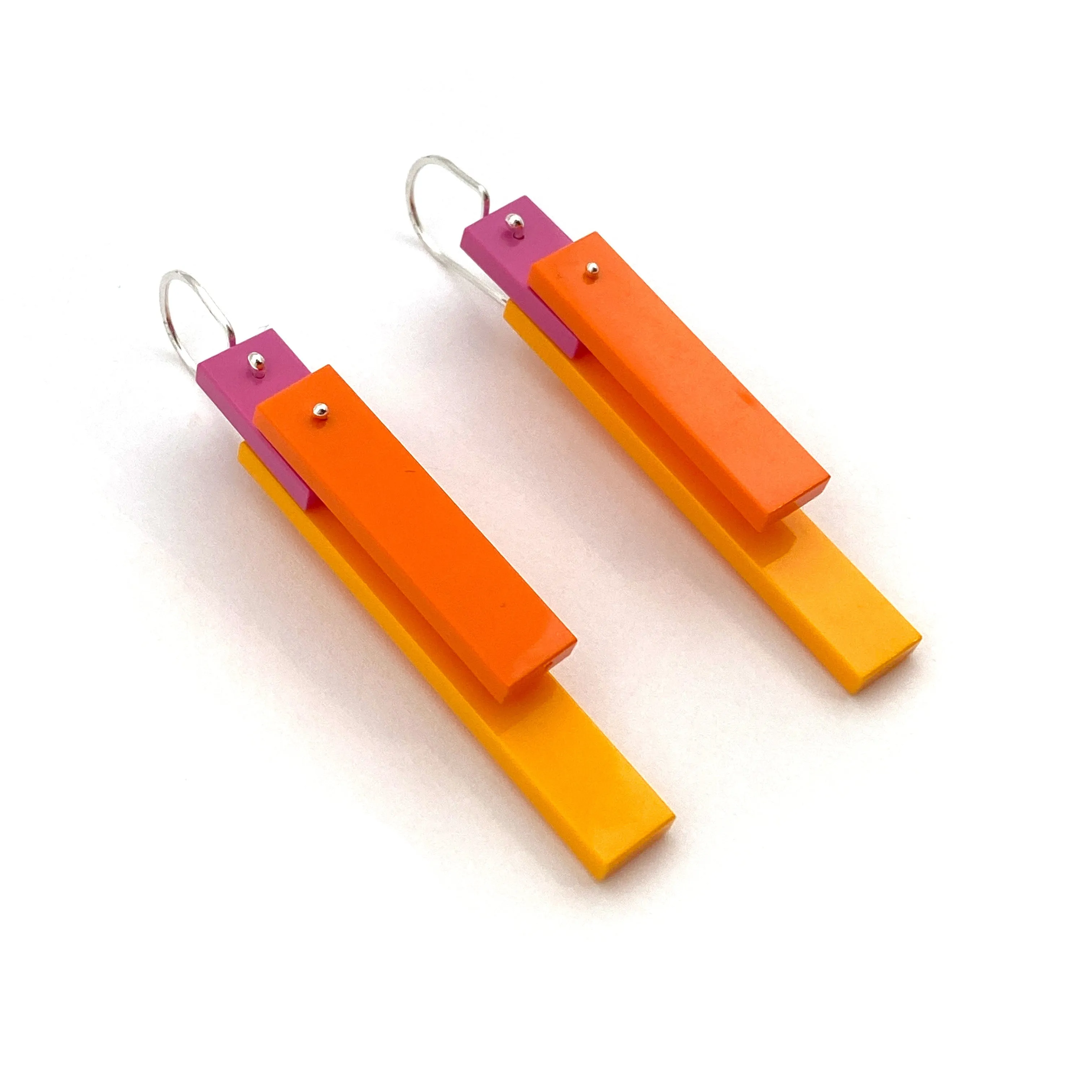 Papaya Tile Earrings