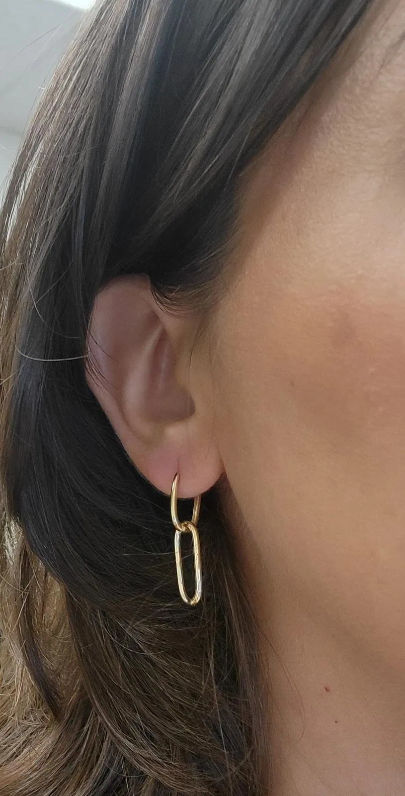 Paper Clip Huggie Earring