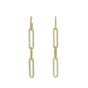 Paperclip Chain Drop Earrings