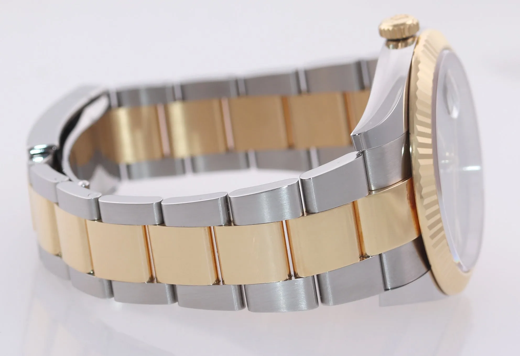 PAPERS Rolex DateJust 41 126333 Two Tone Yellow Gold Wimbledon Grey 41mm Watch