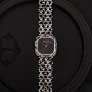 PATEK PHILIPPE 18 KARAT WHITE GOLD ELLIPSE WATCH