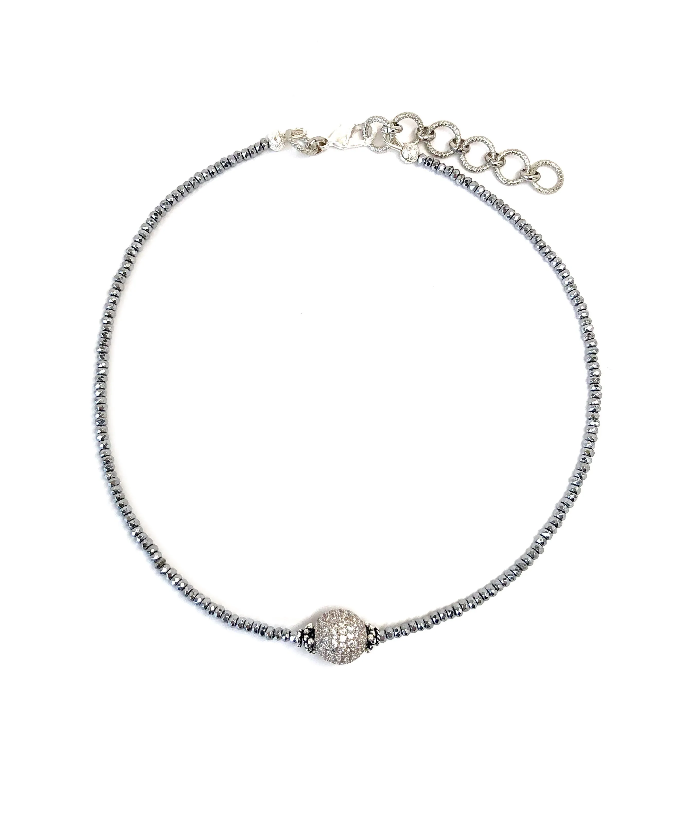 Pave Ball Collar Necklace Collection