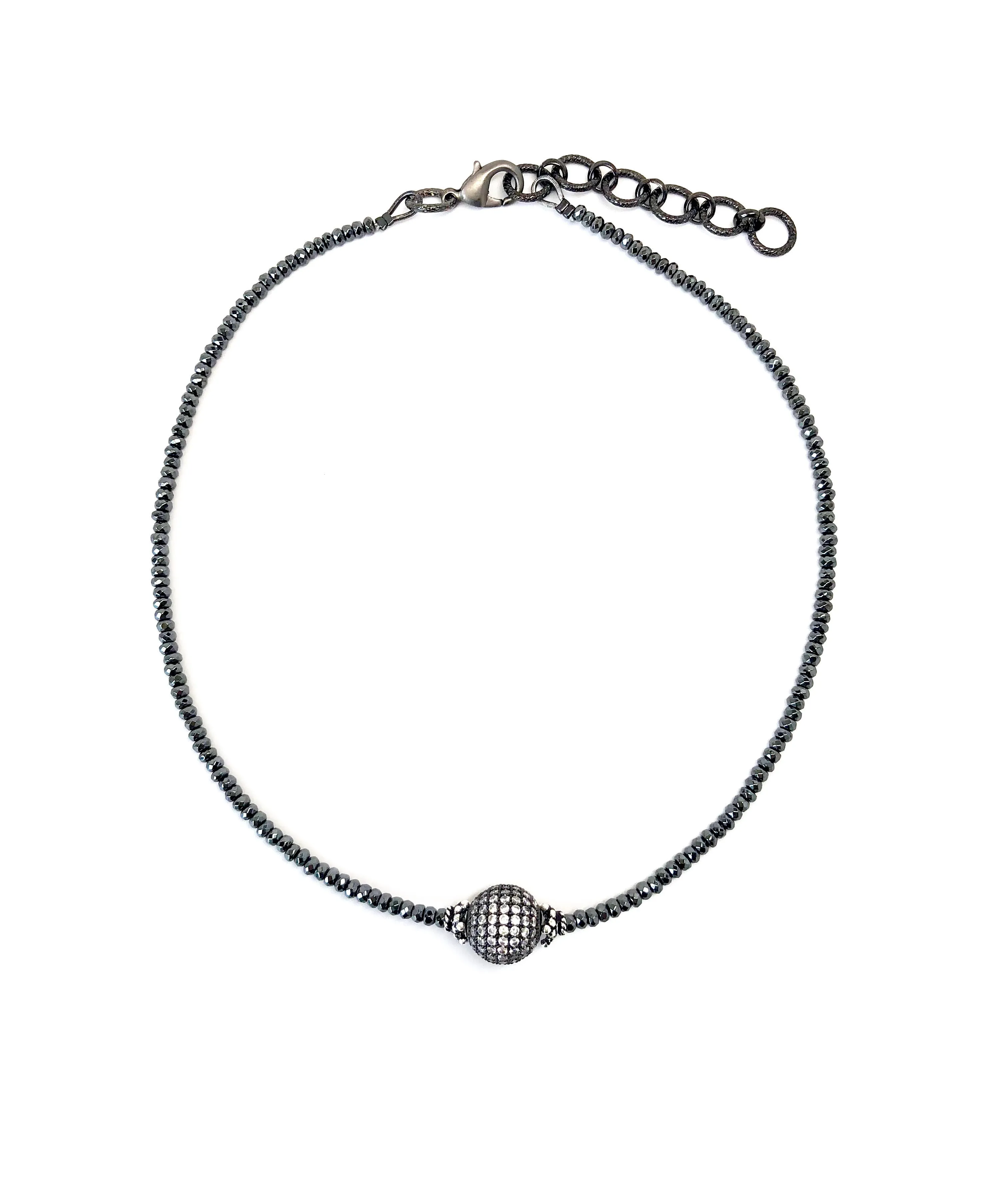 Pave Ball Collar Necklace Collection
