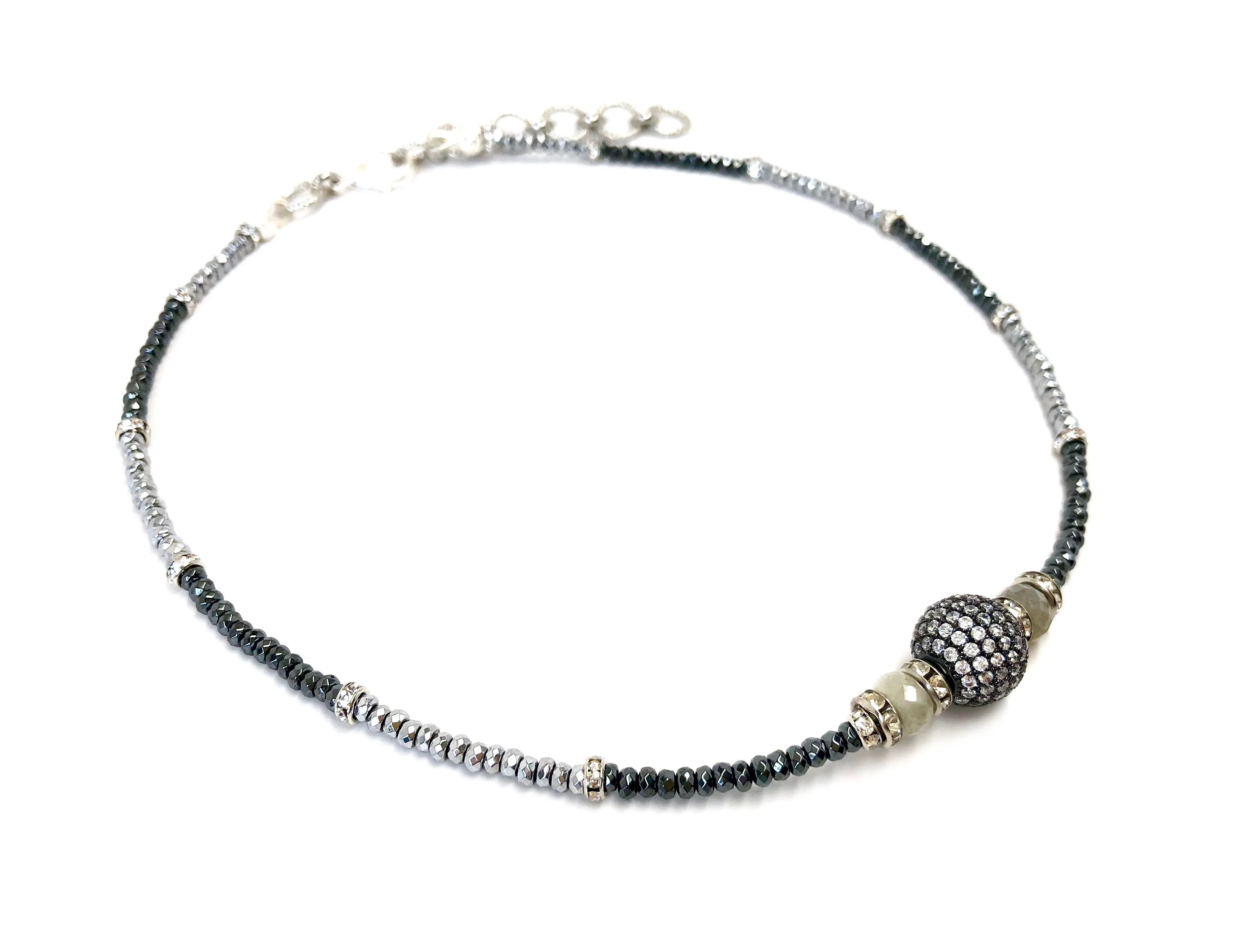 Pave Ball Collar Necklace Collection