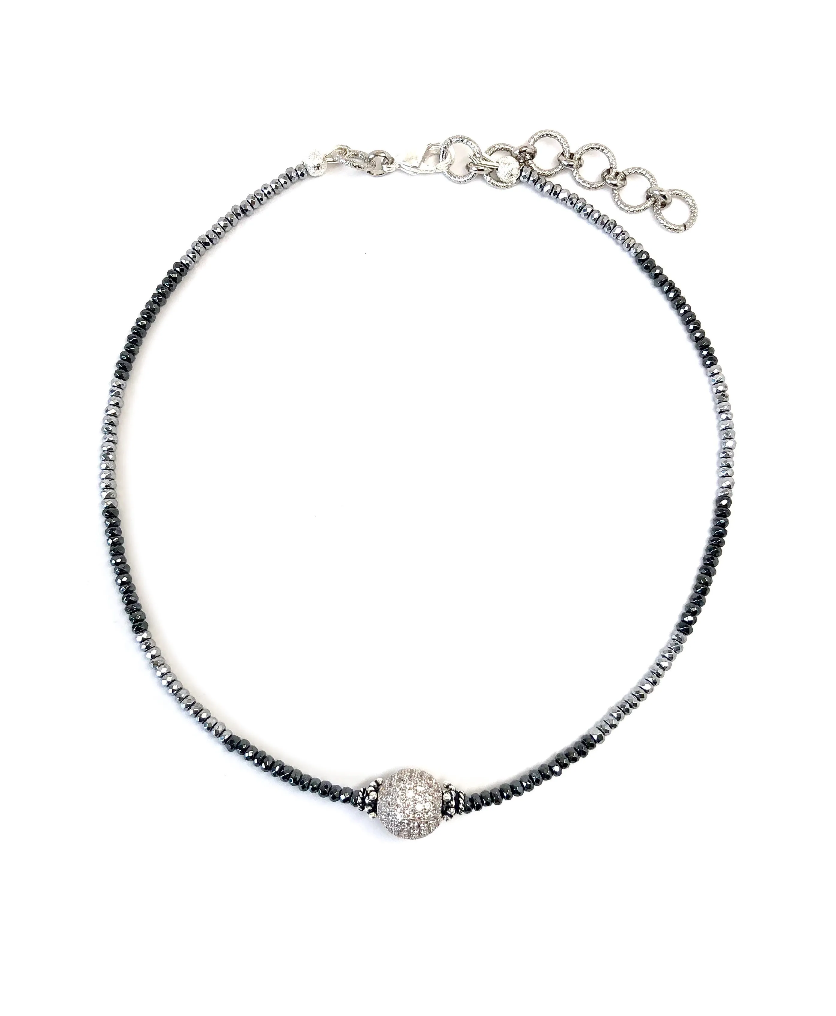 Pave Ball Collar Necklace Collection