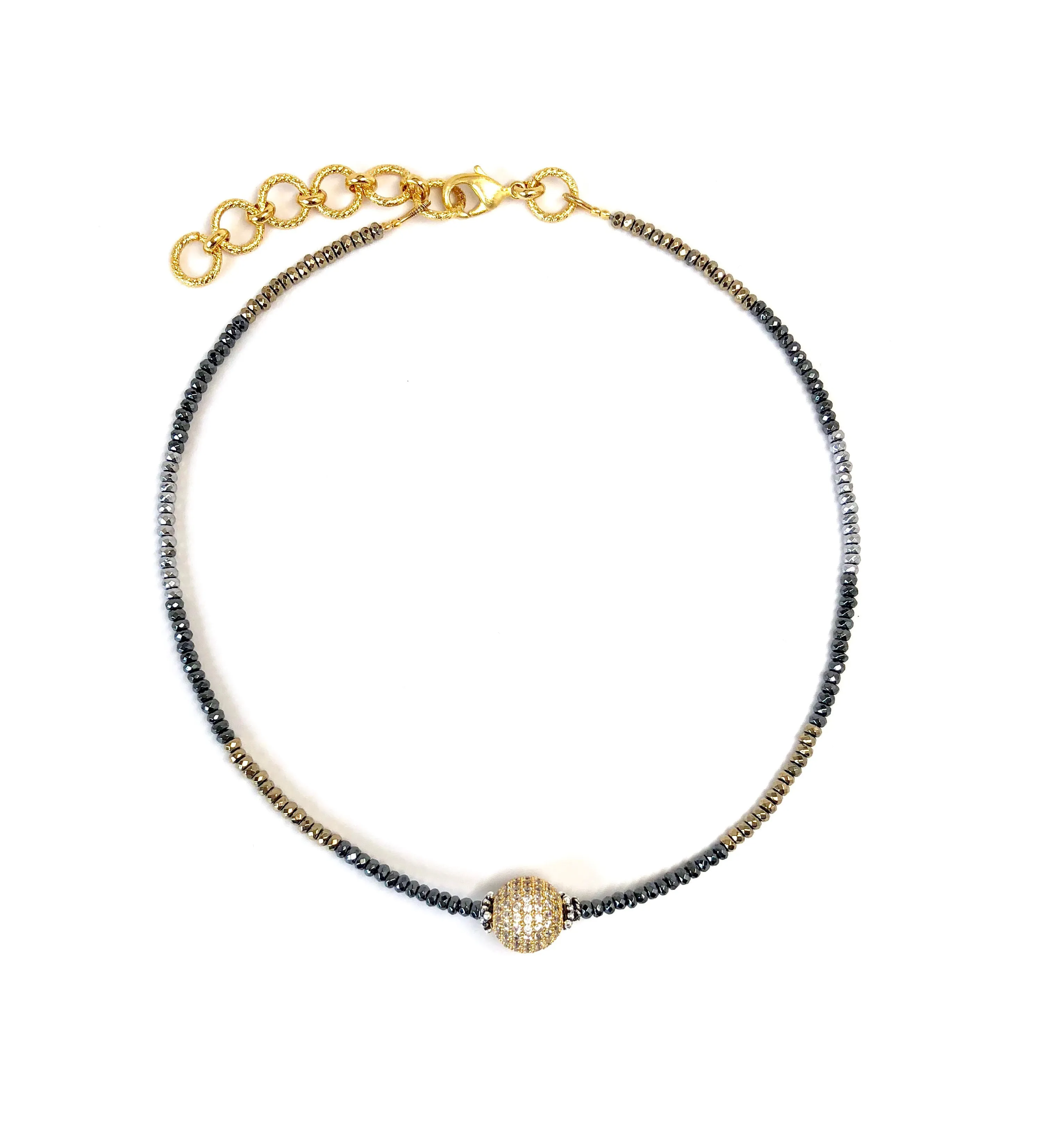 Pave Ball Collar Necklace Collection