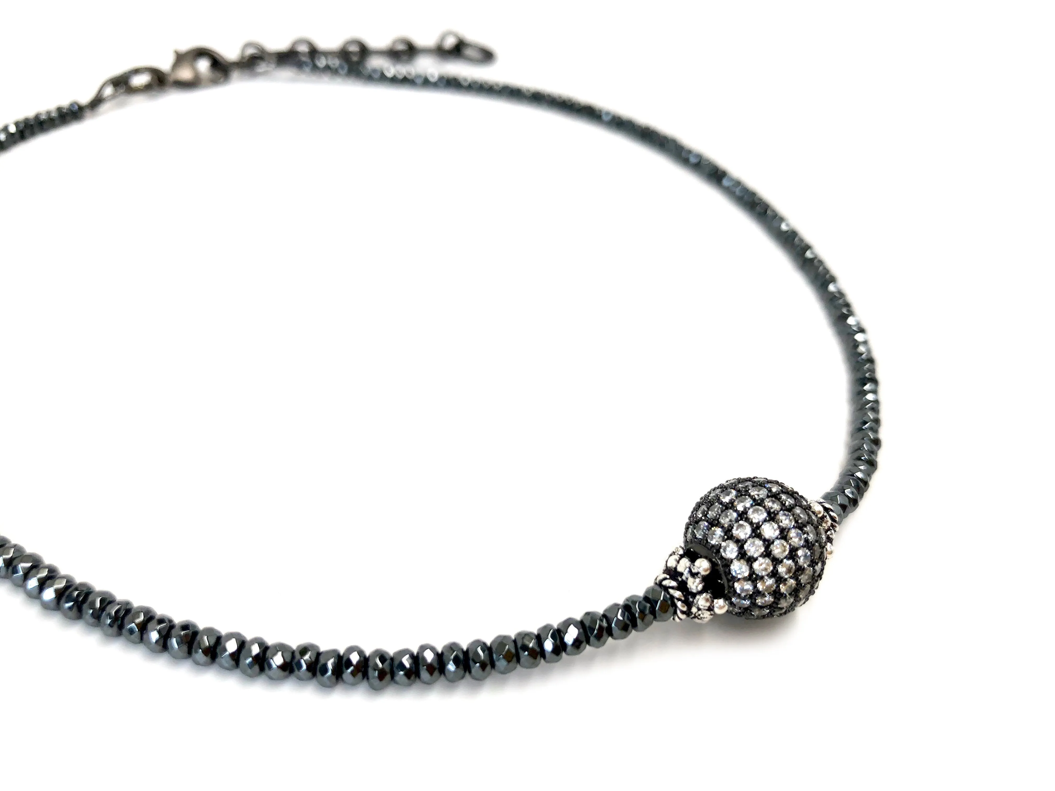 Pave Ball Collar Necklace Collection