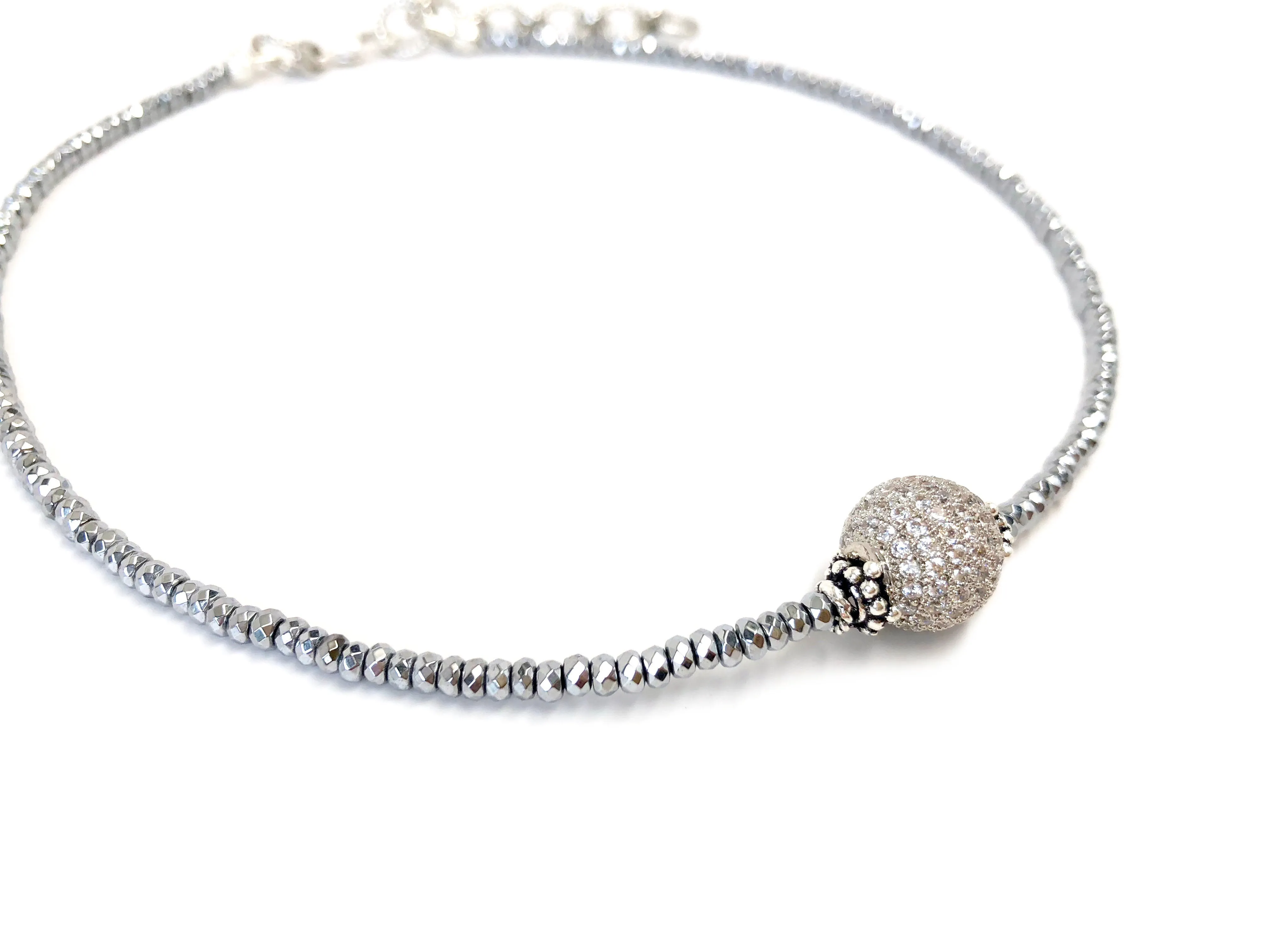 Pave Ball Collar Necklace Collection
