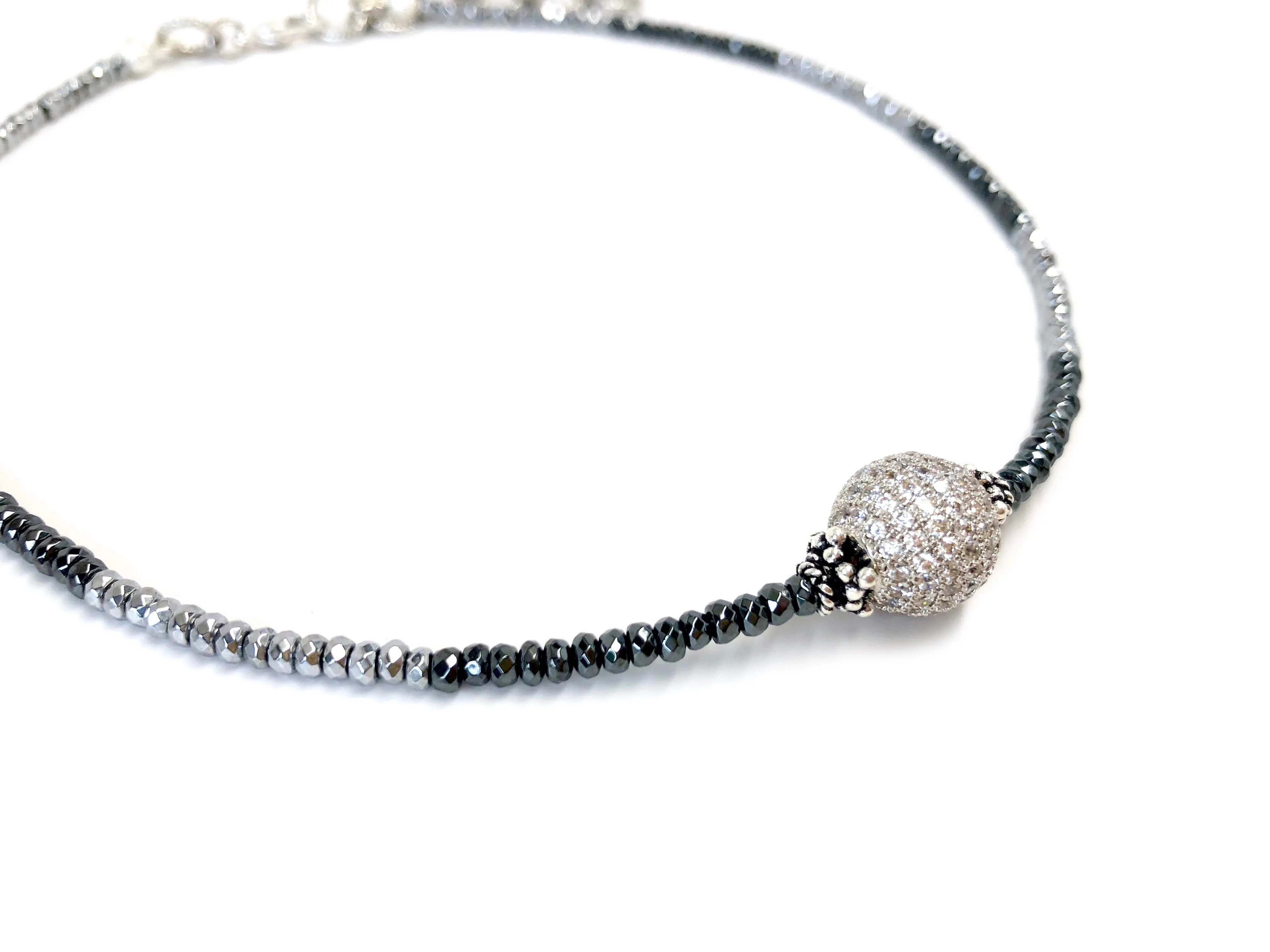 Pave Ball Collar Necklace Collection