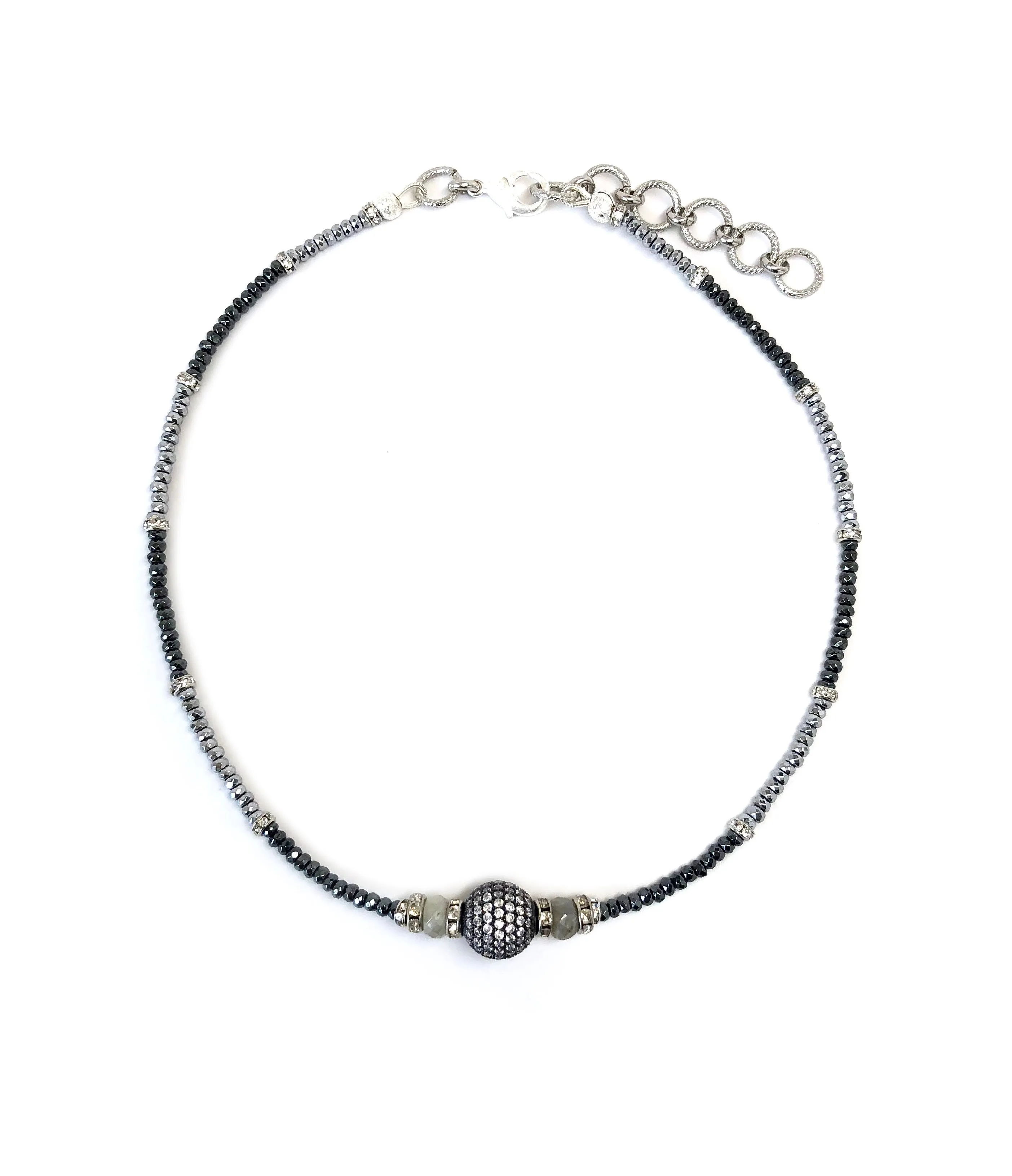 Pave Ball Collar Necklace Collection