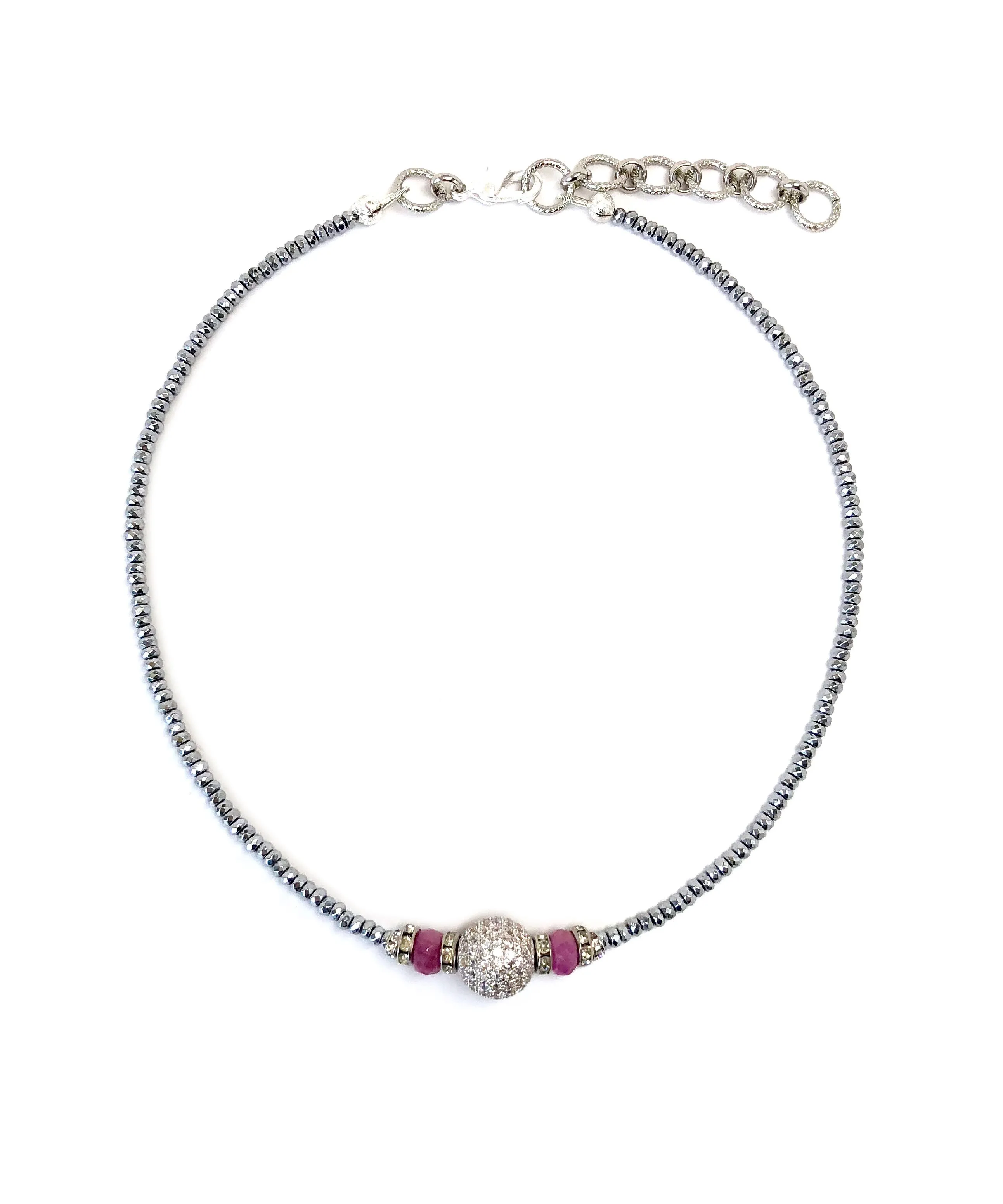 Pave Ball Collar Necklace Collection