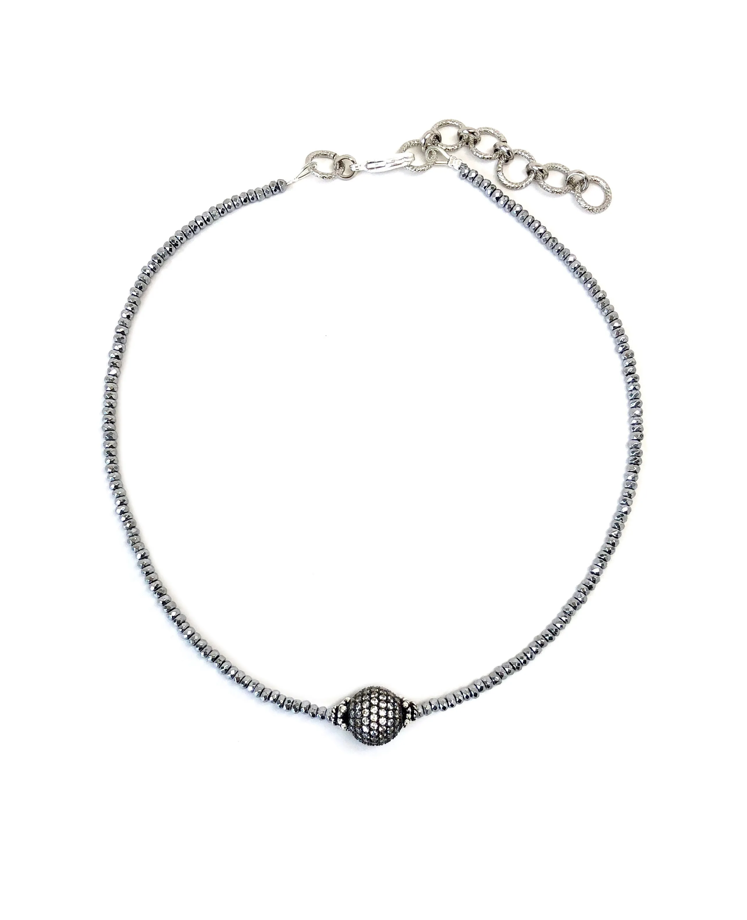 Pave Ball Collar Necklace Collection