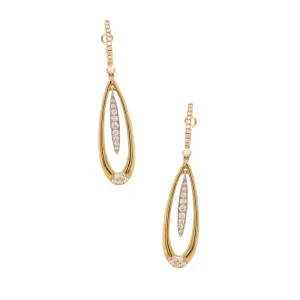 Pear Shaped Diamond Drop Earrings