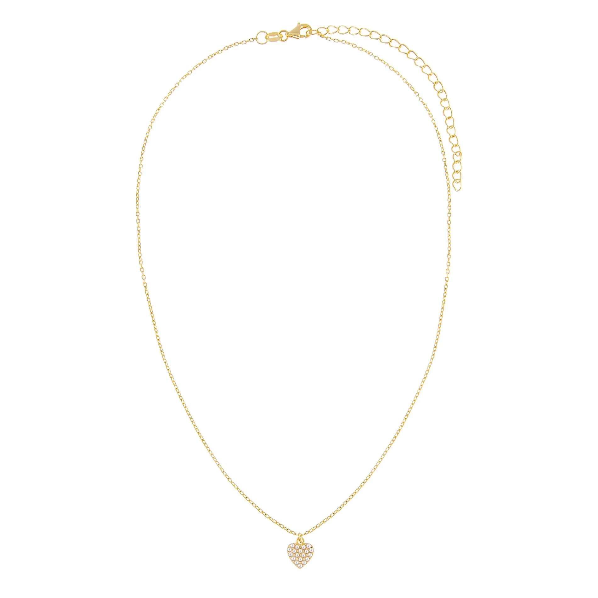 Pearl Dainty Heart Necklace