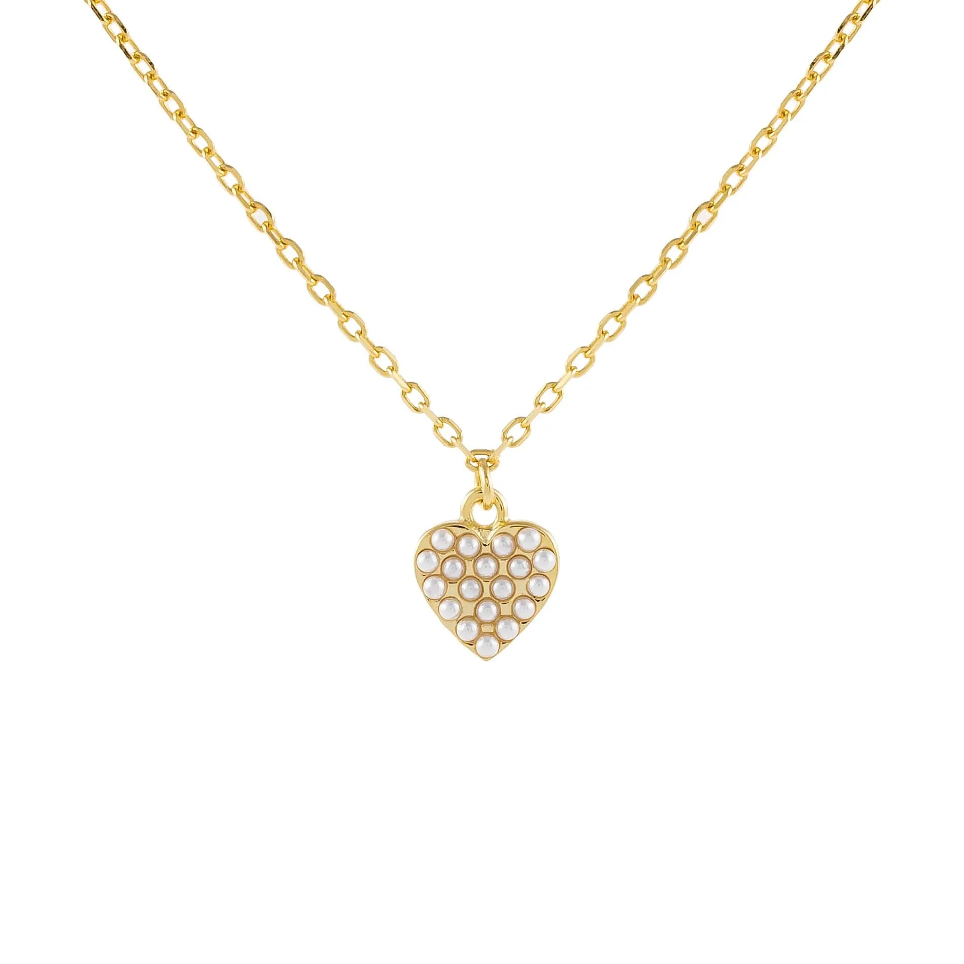 Pearl Dainty Heart Necklace