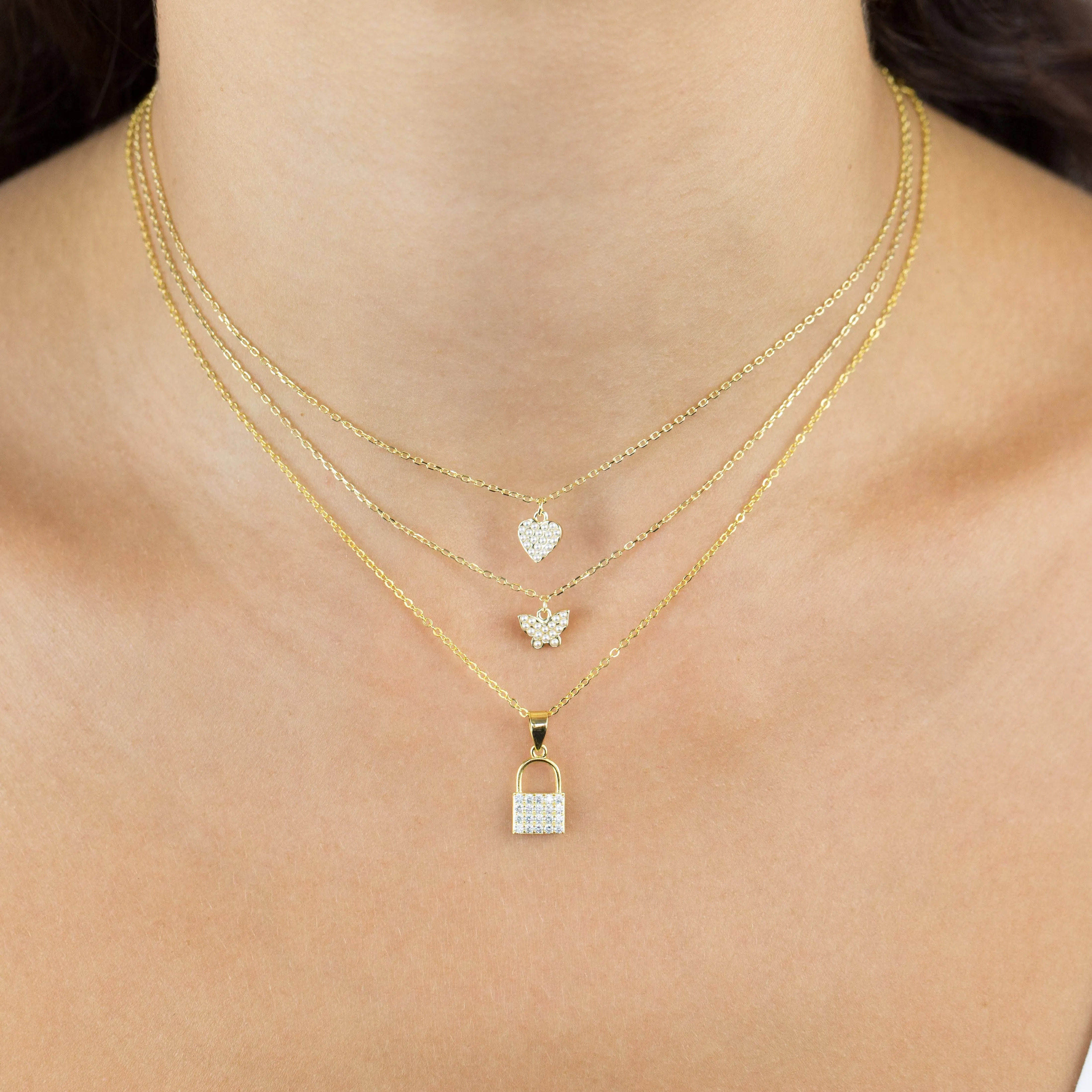 Pearl Dainty Heart Necklace