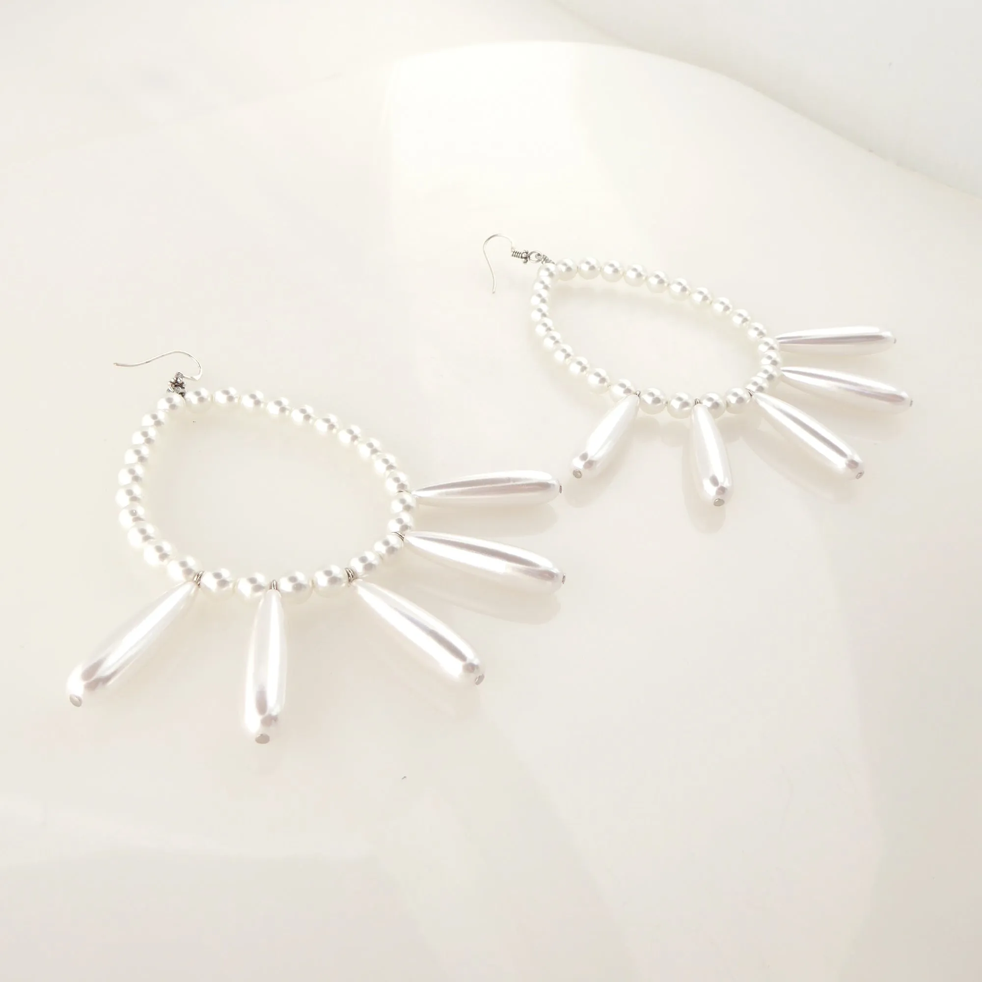 Pearl teardrop earrings
