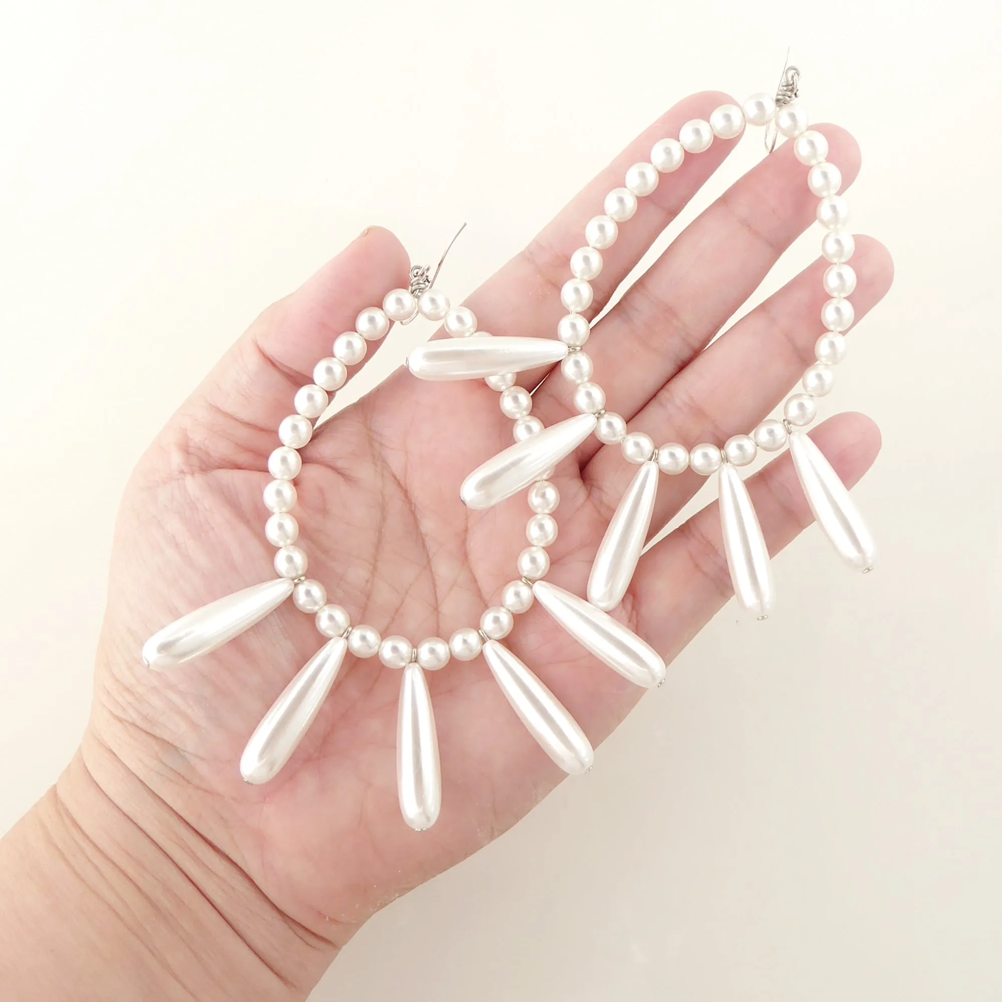 Pearl teardrop earrings