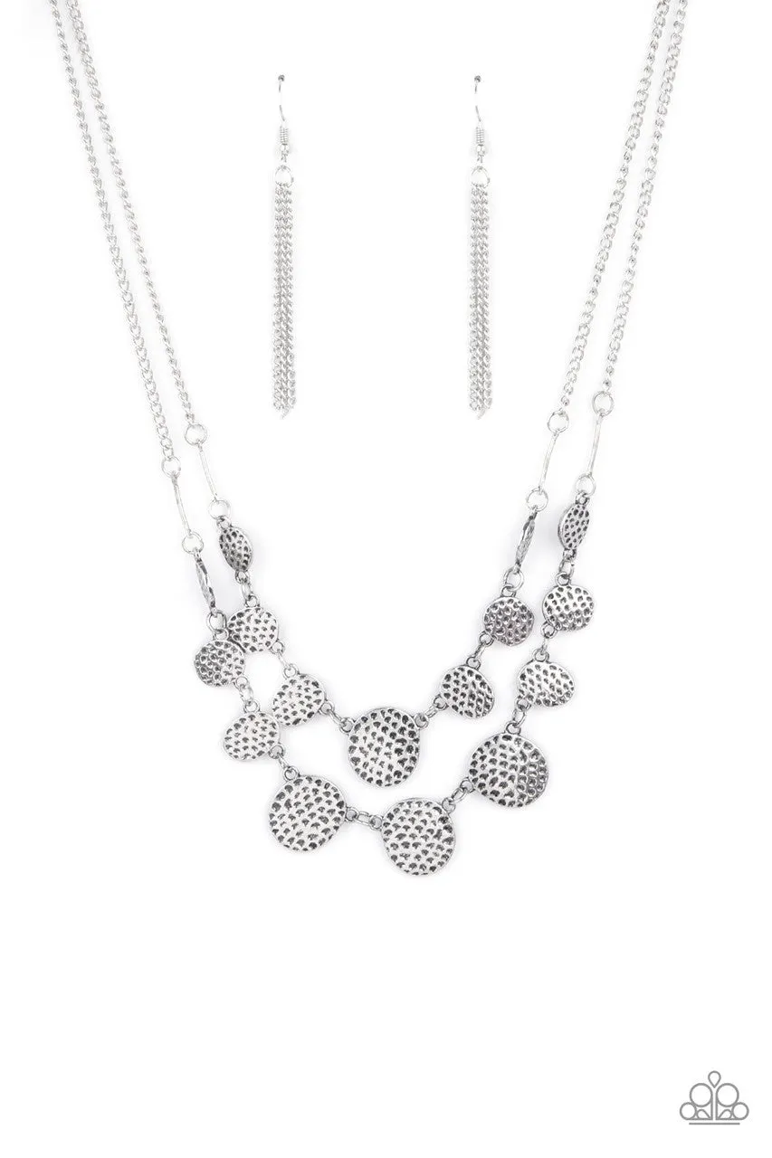 Pebble Me Pretty Silver Paparazzi Necklace