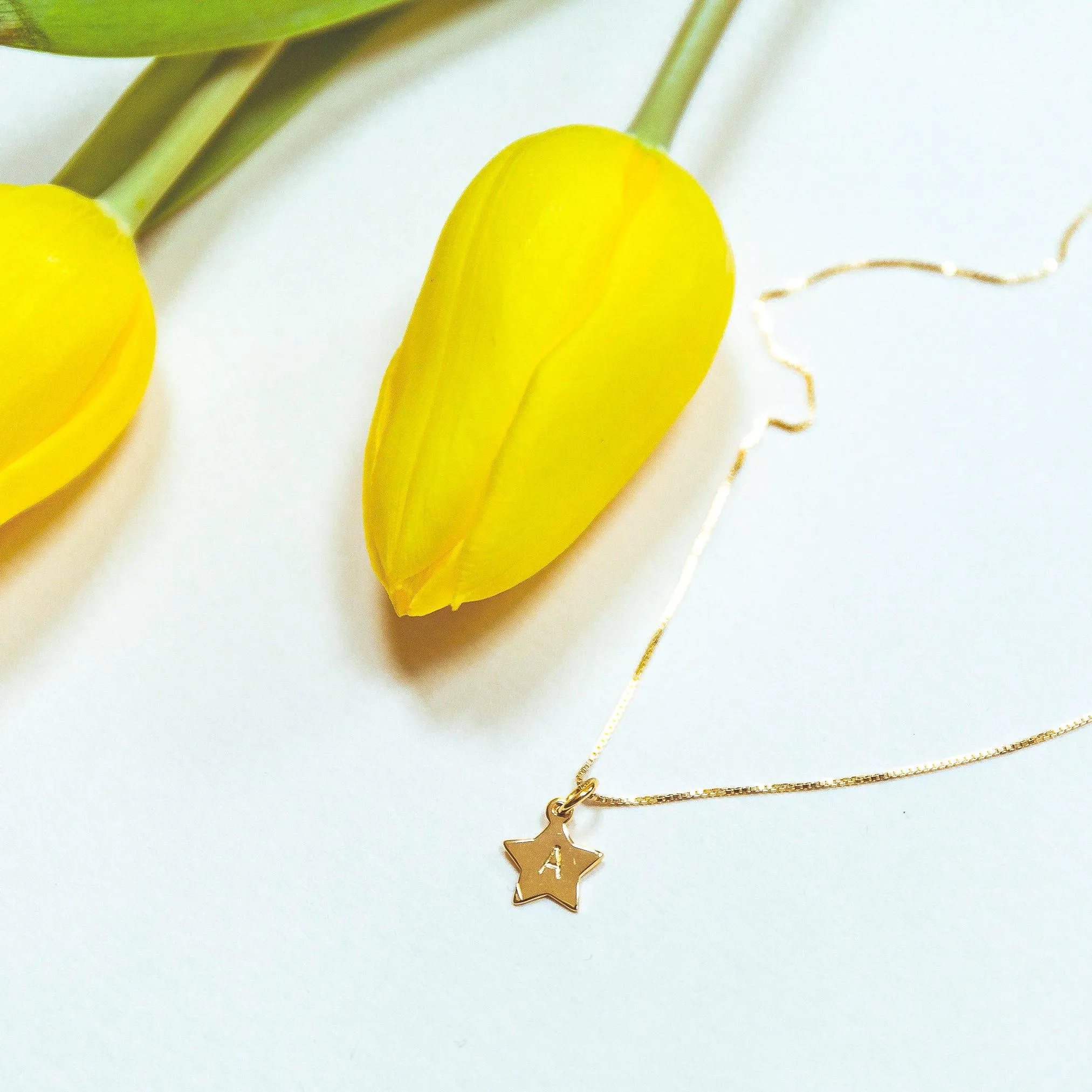 Personalised Small Star Charm in Gold