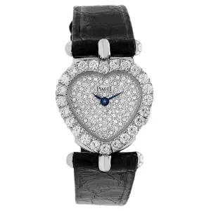 Piaget 18K White Gold Diamond Heart Quartz Watch