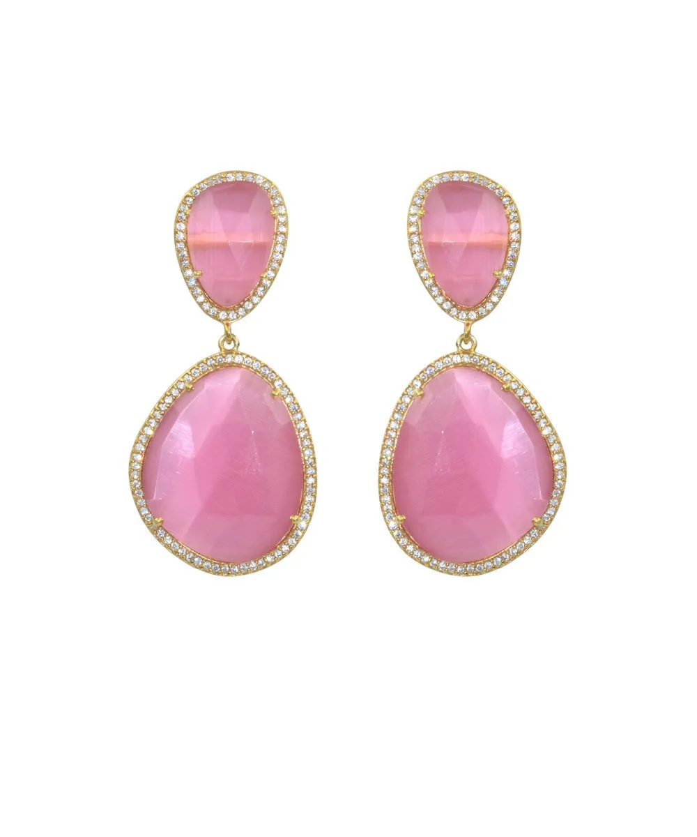 Pink Drop Earrings