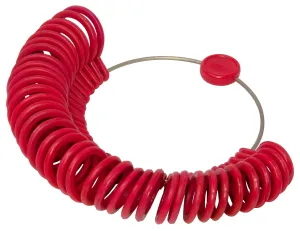 Plastic Finger Gauge - Sizes Universal 1-36 (36 Rings)