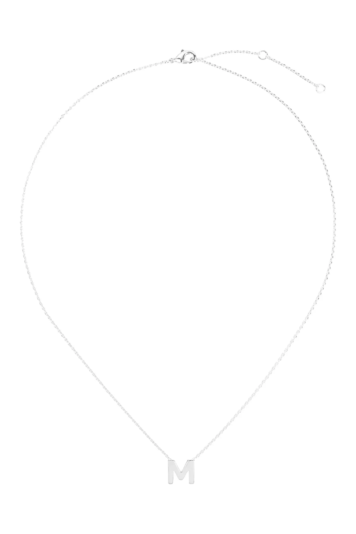 PN3642M - "M" INITIAL DAINTY CHARM NECKLACE