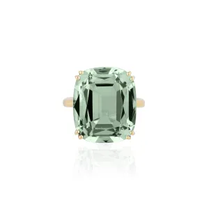 Prasiolite Cushion Ring