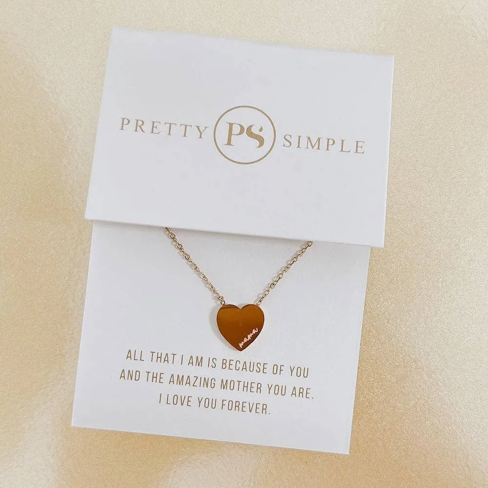 Pretty Simple - Sweet Heart Gift Necklace - WATERPROOF