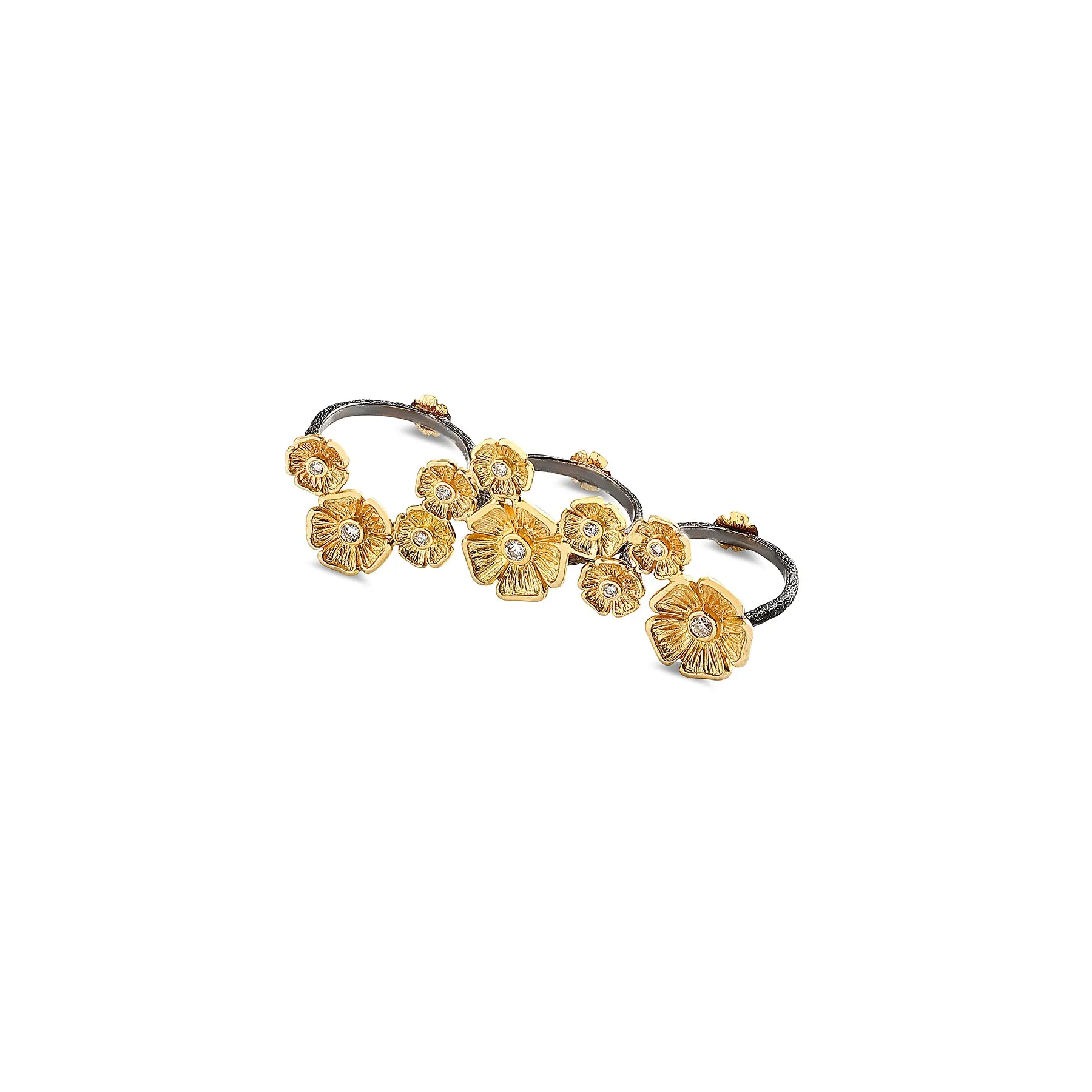 PRIMROSE PATH THREE-FINGER STATEMENT RING