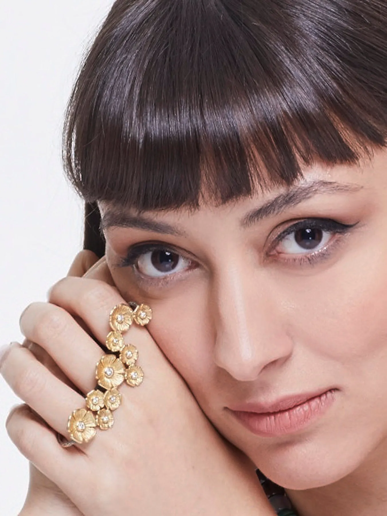 PRIMROSE PATH THREE-FINGER STATEMENT RING