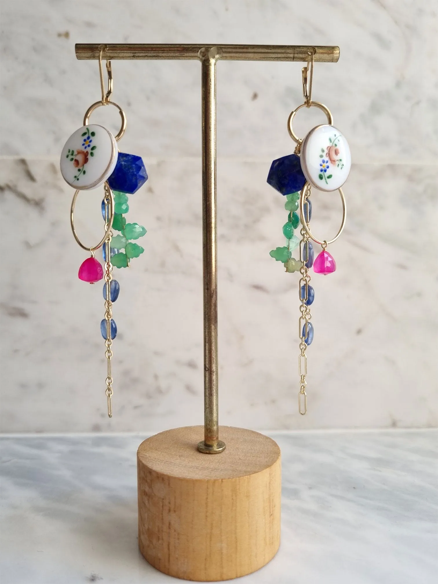 psychedelic sunset earrings