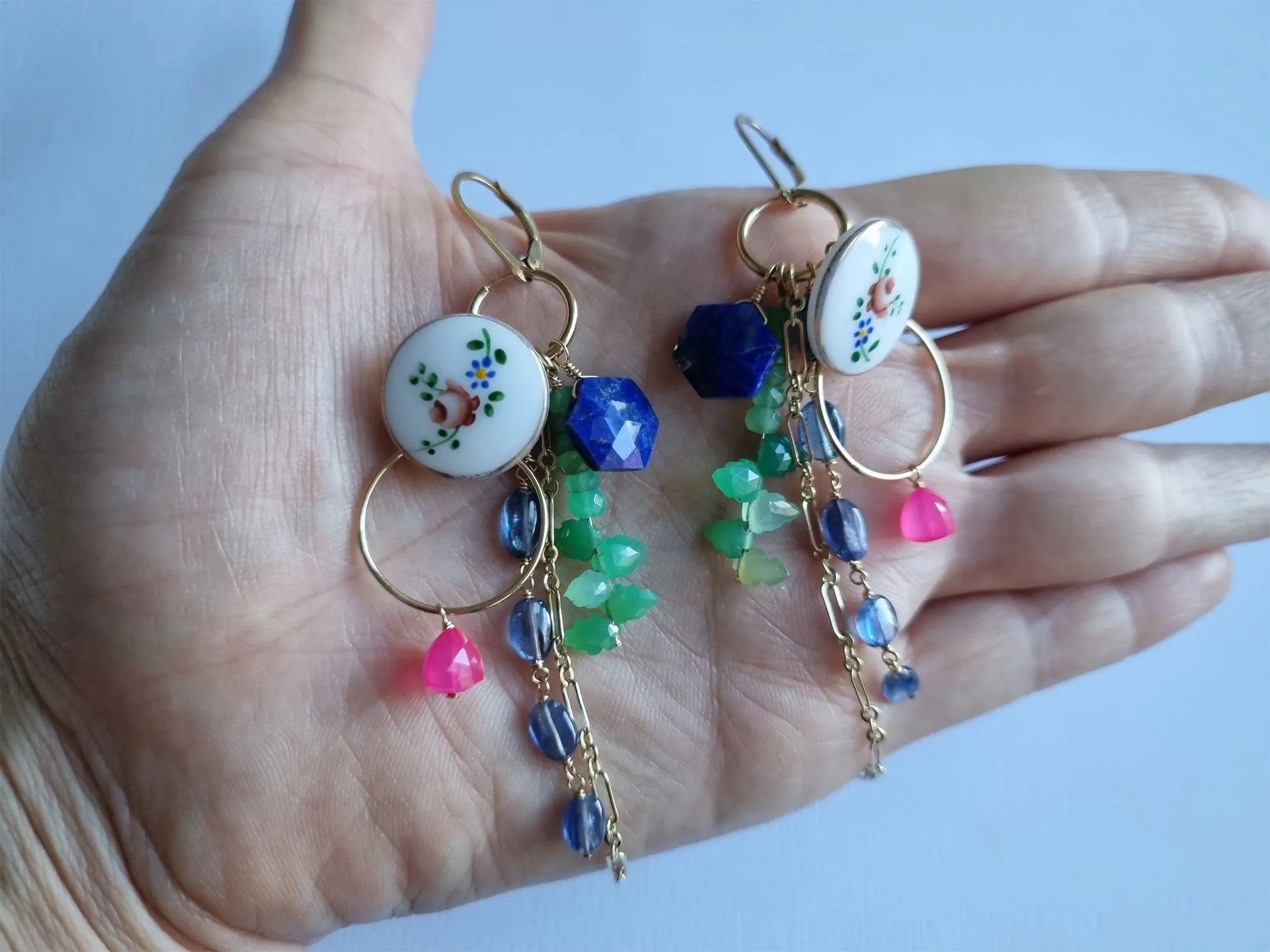 psychedelic sunset earrings