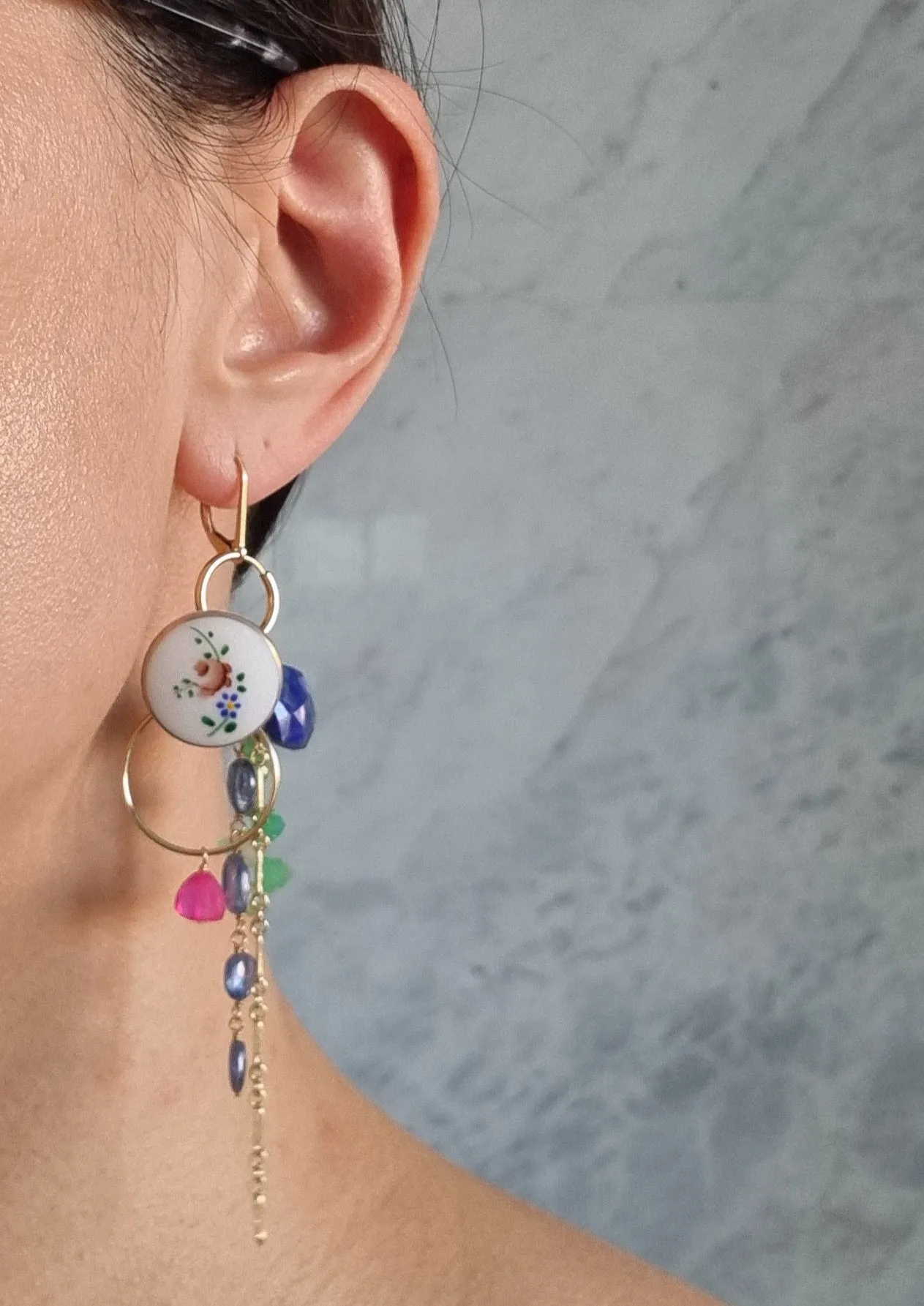 psychedelic sunset earrings