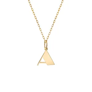 Pure Gold Small Initial Necklace
