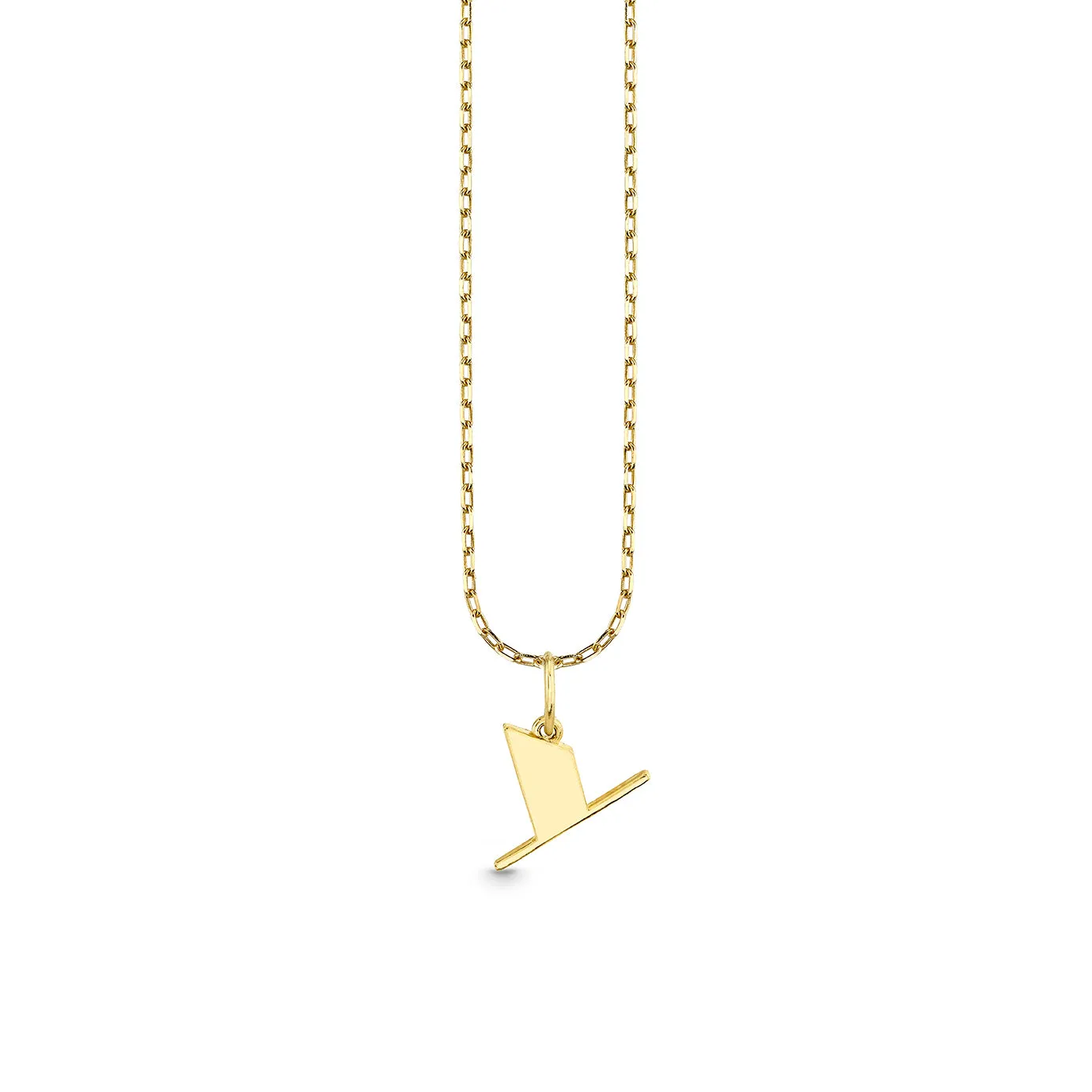 Pure Gold Small Initial Necklace