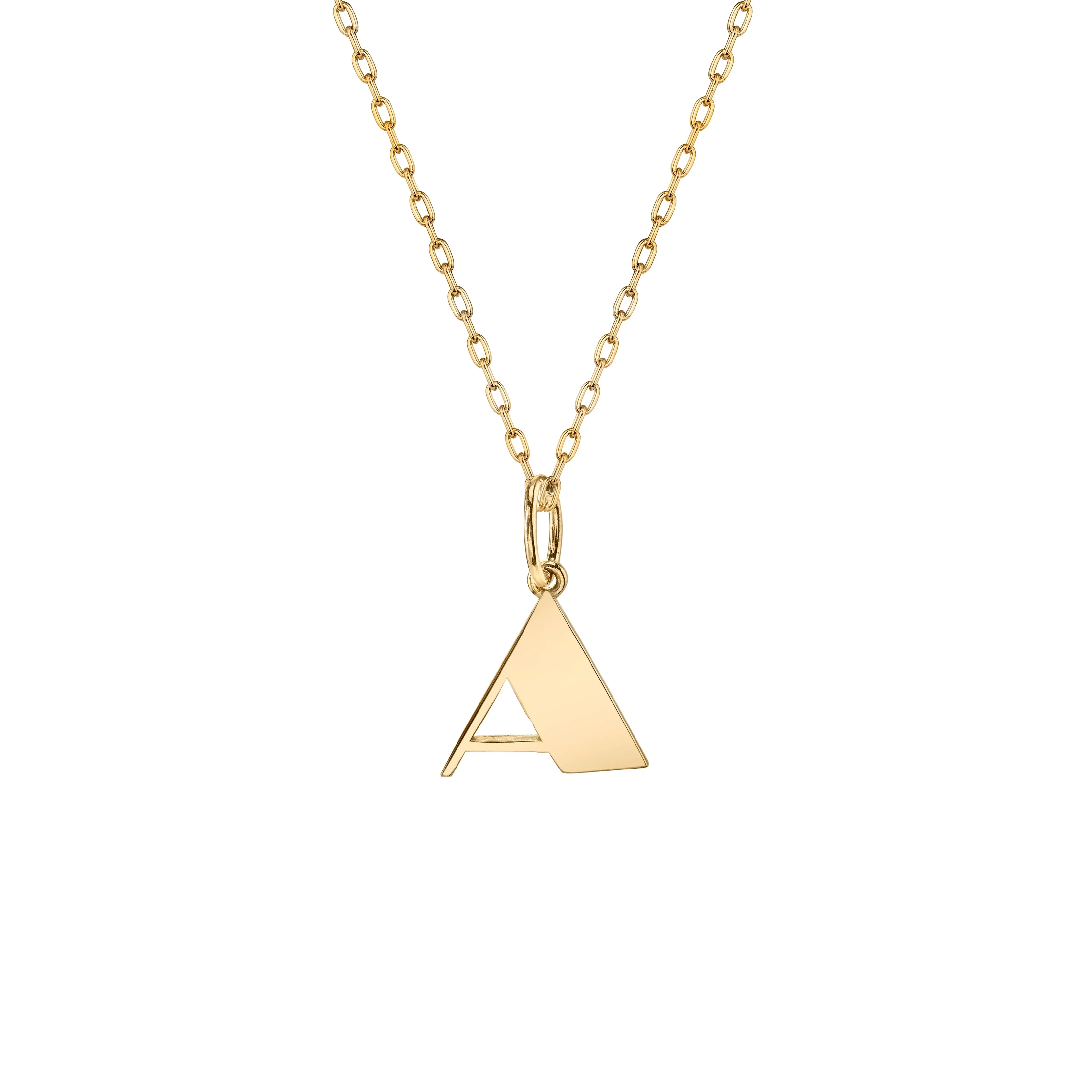 Pure Gold Small Initial Necklace