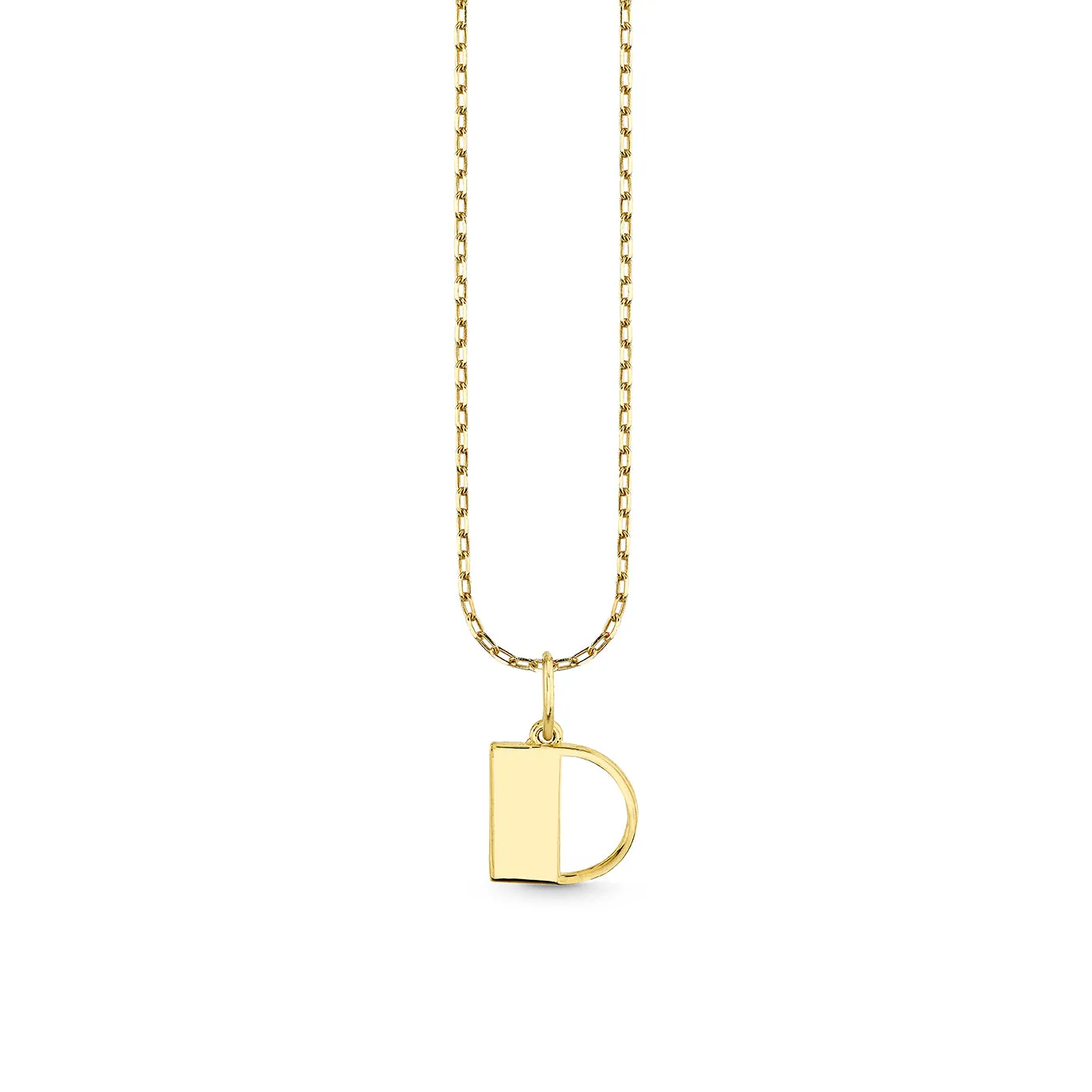 Pure Gold Small Initial Necklace
