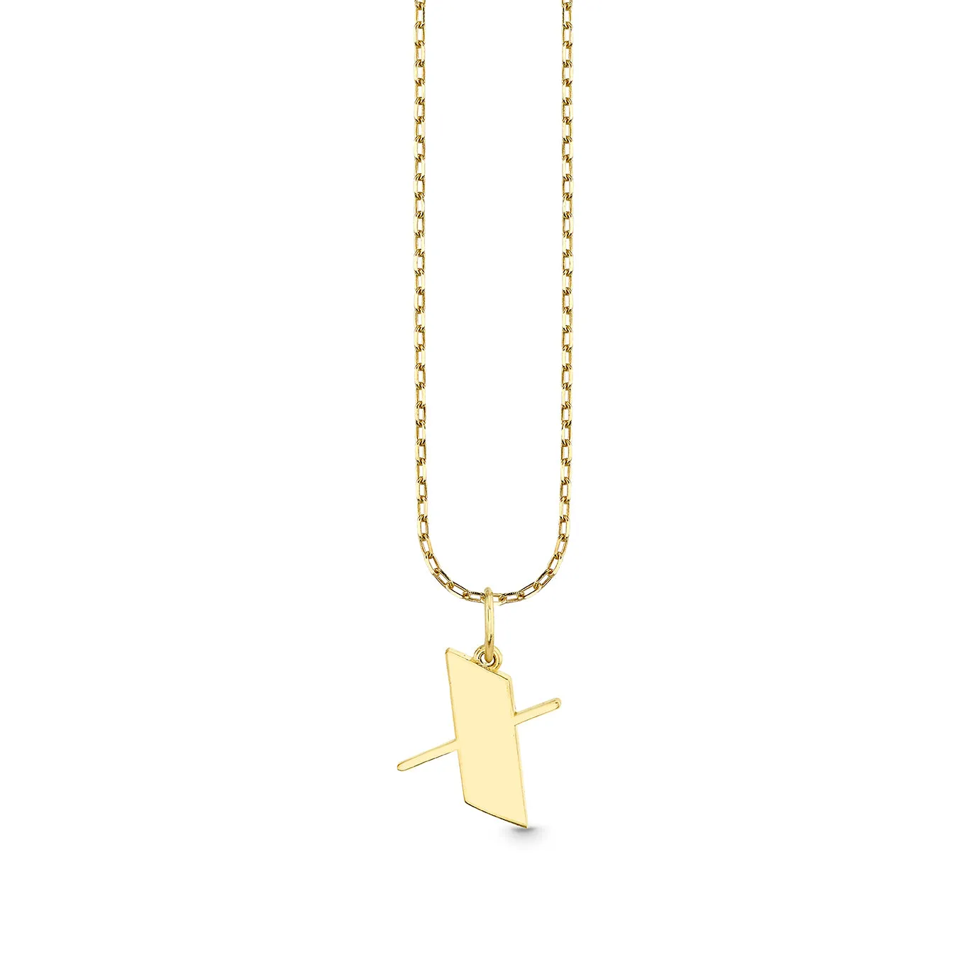 Pure Gold Small Initial Necklace