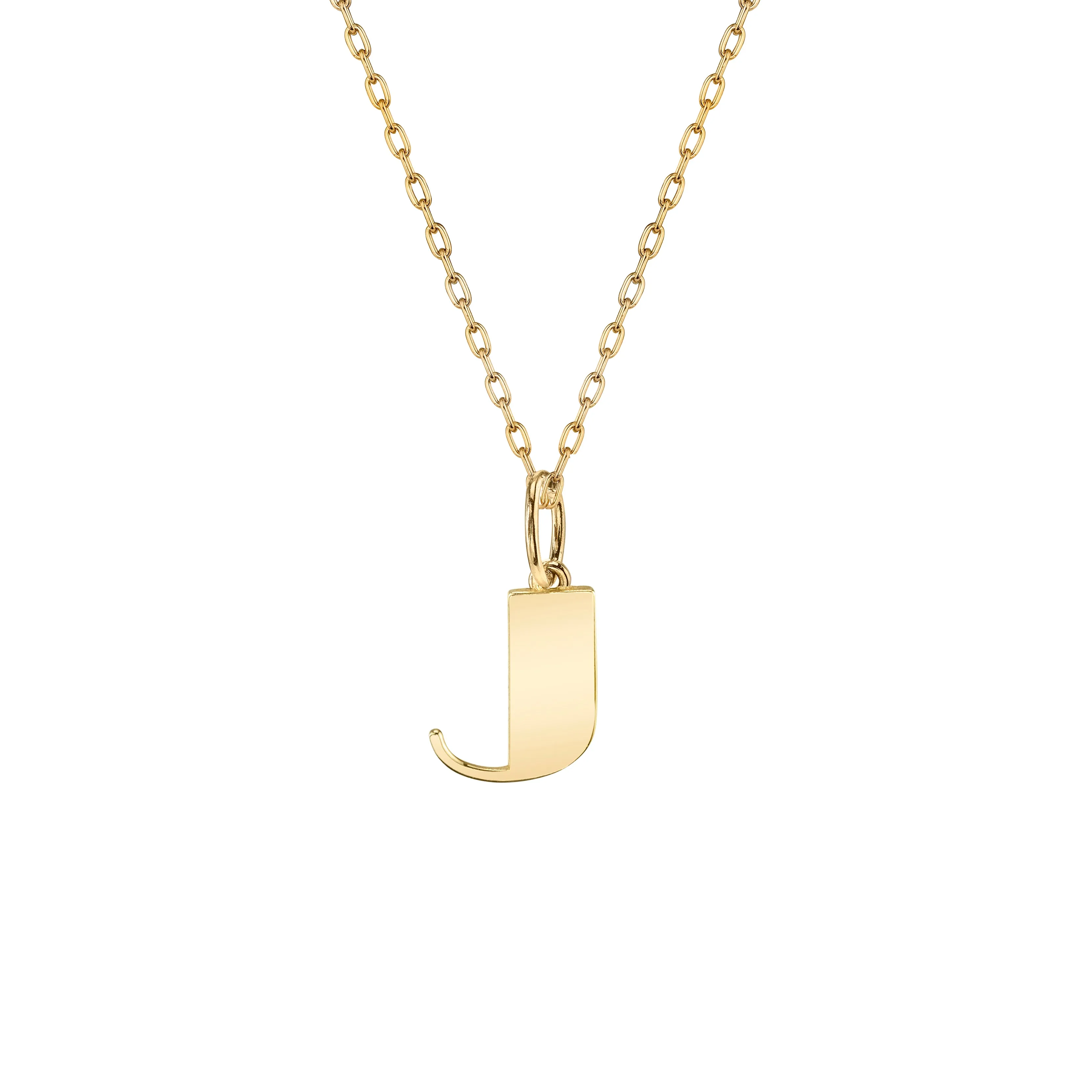 Pure Gold Small Initial Necklace