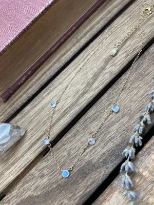 Rainbow Moonstone 14k Gold Fill Necklace