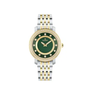 Rama Ladies Green Dial Gold & Silver Watch
