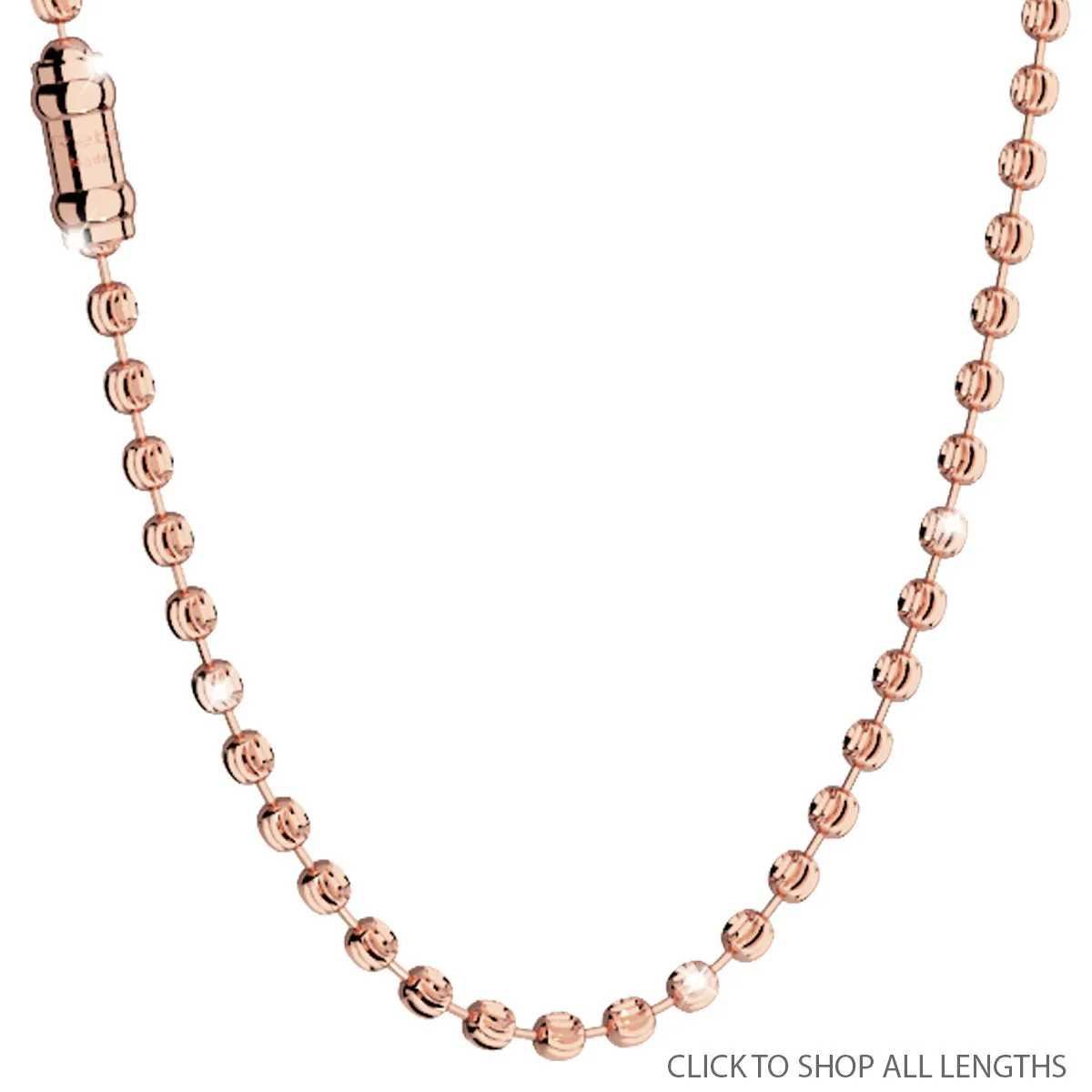 Rebecca My World Diamond Cut Rose Gold Necklace