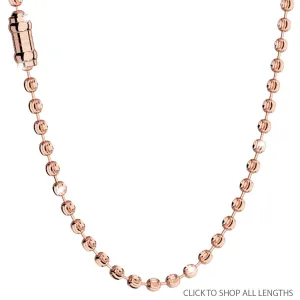Rebecca My World Diamond Cut Rose Gold Necklace