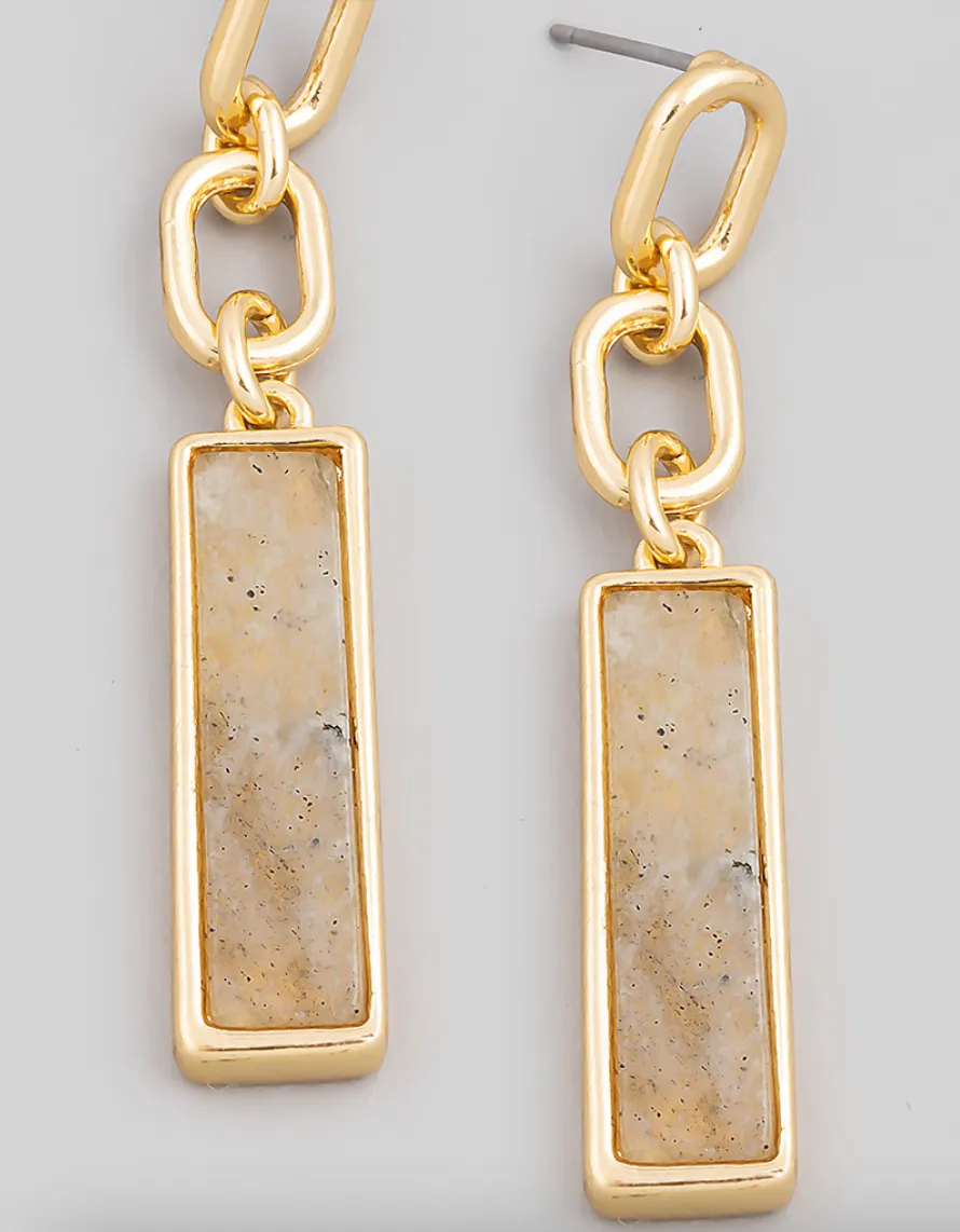 Rectangle Drop Earrings