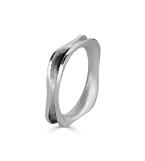 Recycled Sterling Silver Square Ring