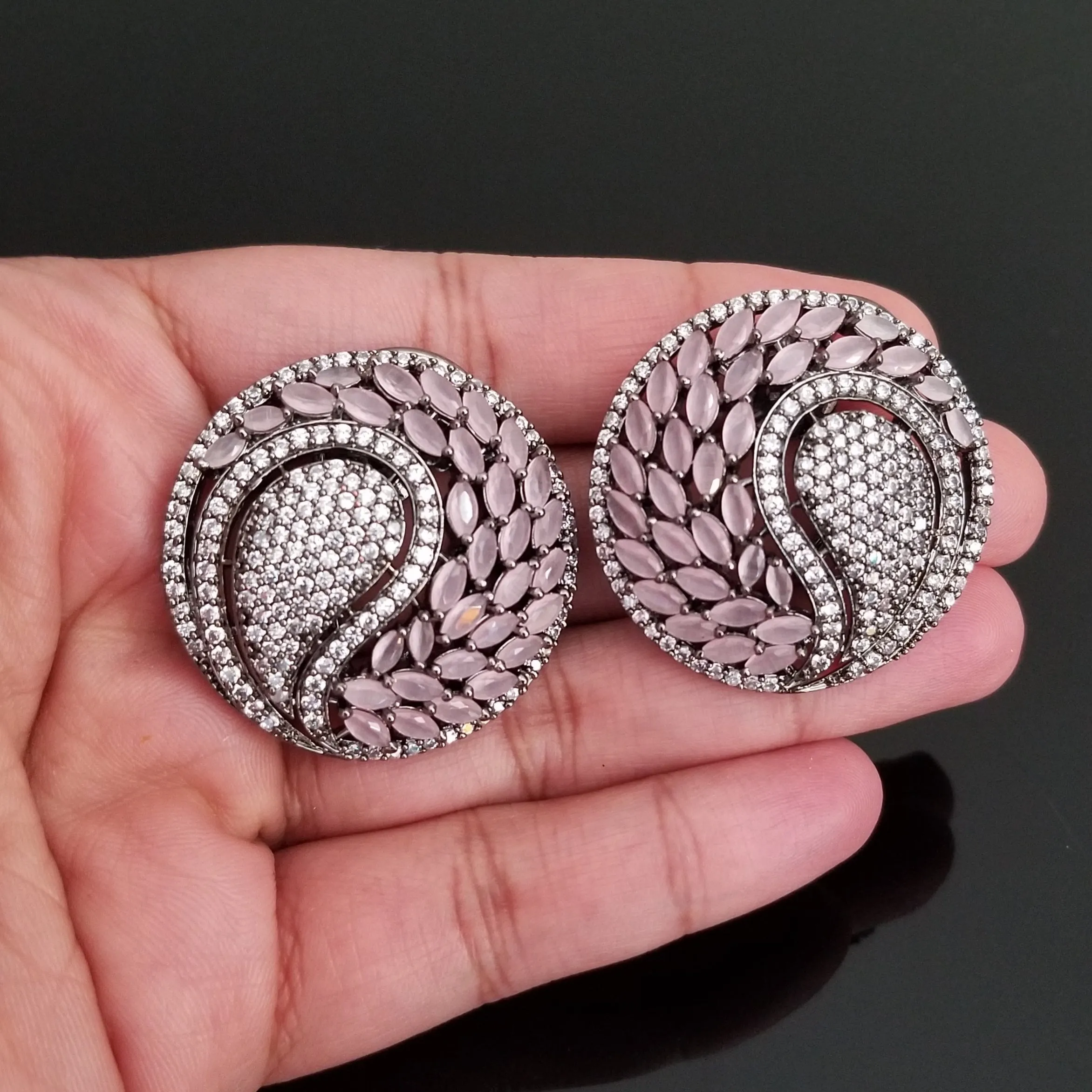 Reserved For Manjari SP American Diamond Statement Studs DT9